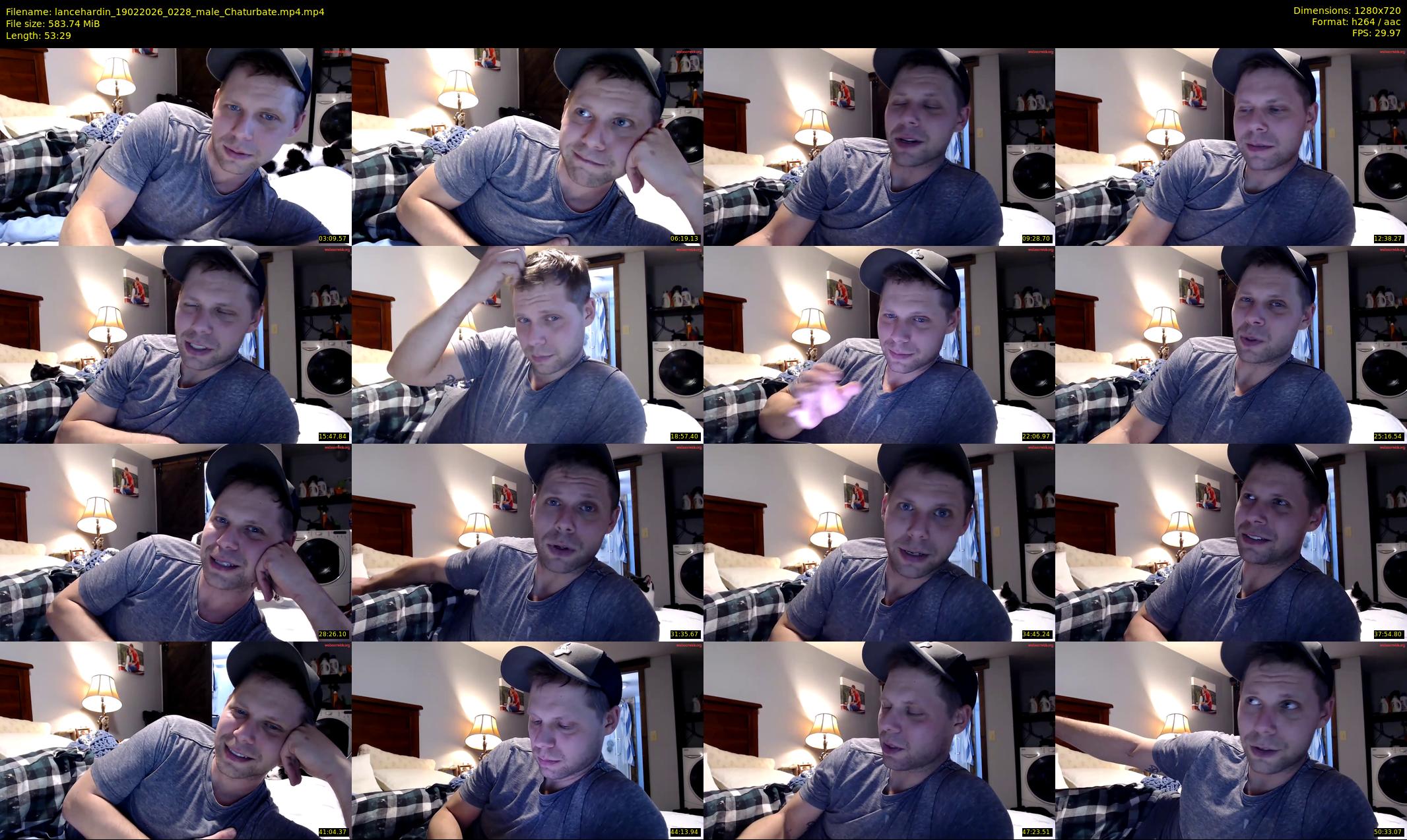 lancehardin — 54 minute Chaturbate male cam show recording, 720p, Feb 19, 2026