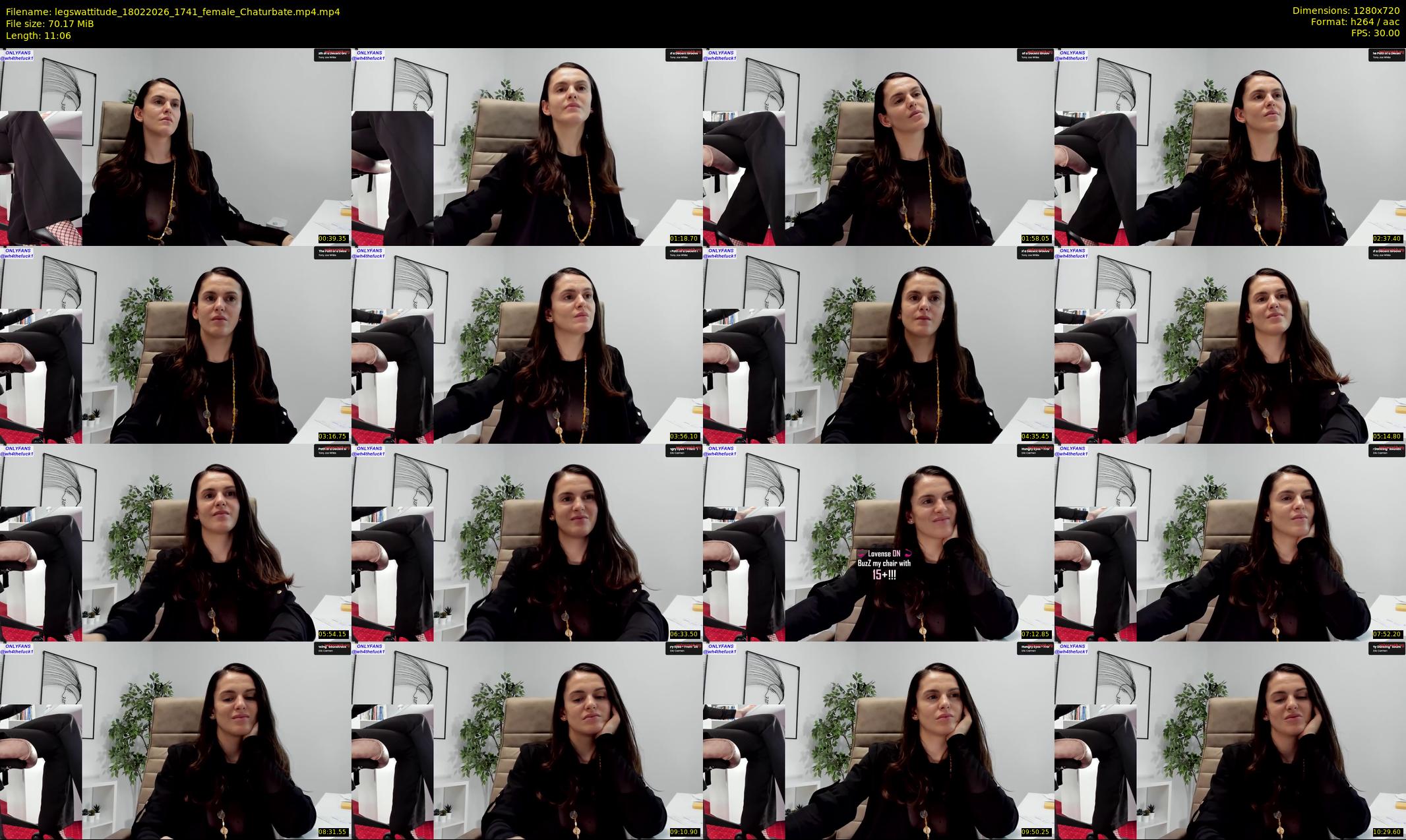 legswattitude — 12 minute Chaturbate female cam show recording, 720p, Feb 18, 2026