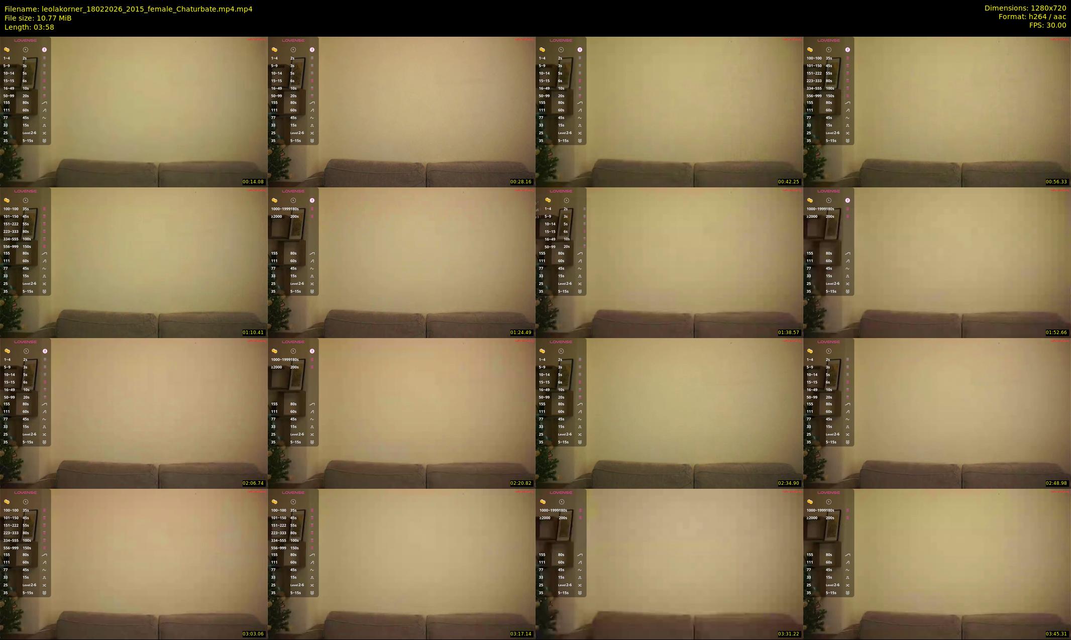leolakorner — 4 minute Chaturbate female cam show recording, 720p, Feb 18, 2026