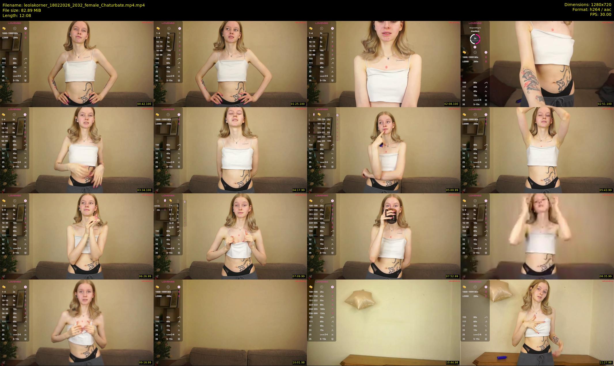 leolakorner — 13 minute Chaturbate female cam show recording, 720p, Feb 18, 2026