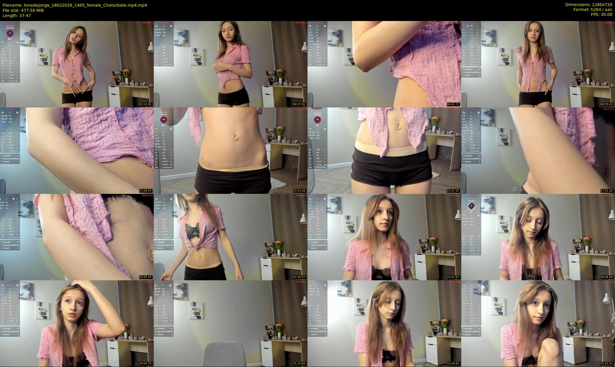 lonadejonge — 38 minute Chaturbate female cam show recording, 720p, Feb 18, 2026