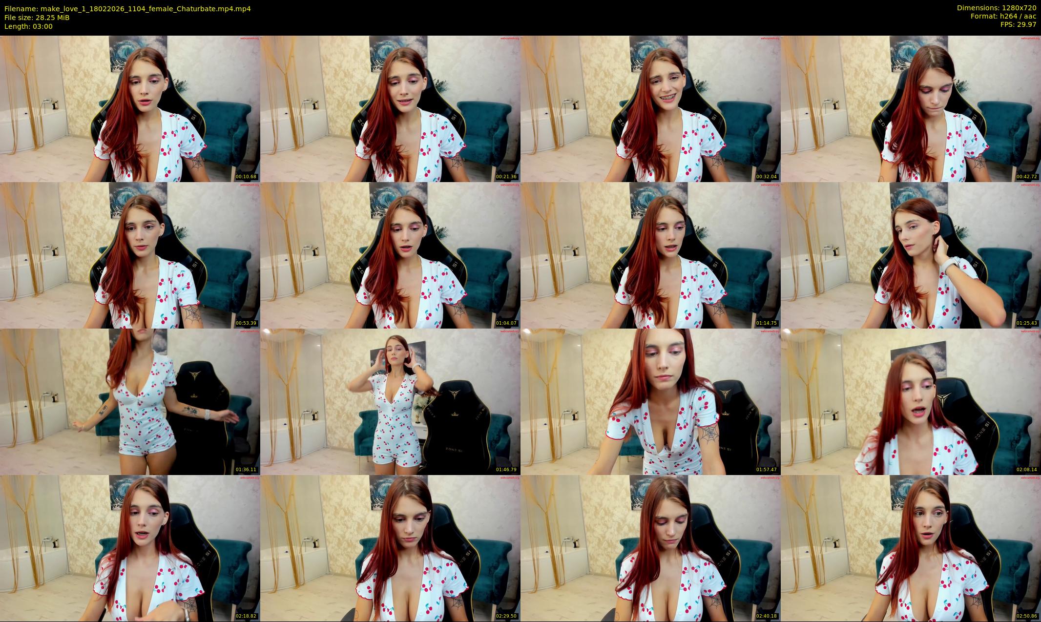 make_love_1 — 3 minute Chaturbate female cam show recording, 720p, Feb 18, 2026