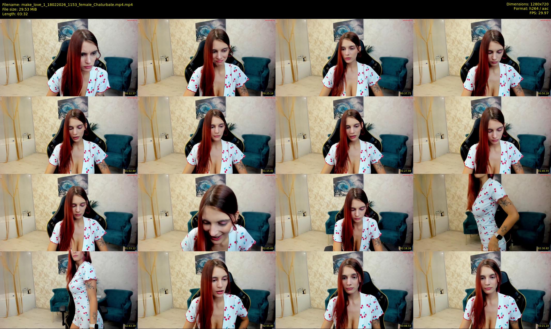 make_love_1 — 4 minute Chaturbate female cam show recording, 720p, Feb 18, 2026