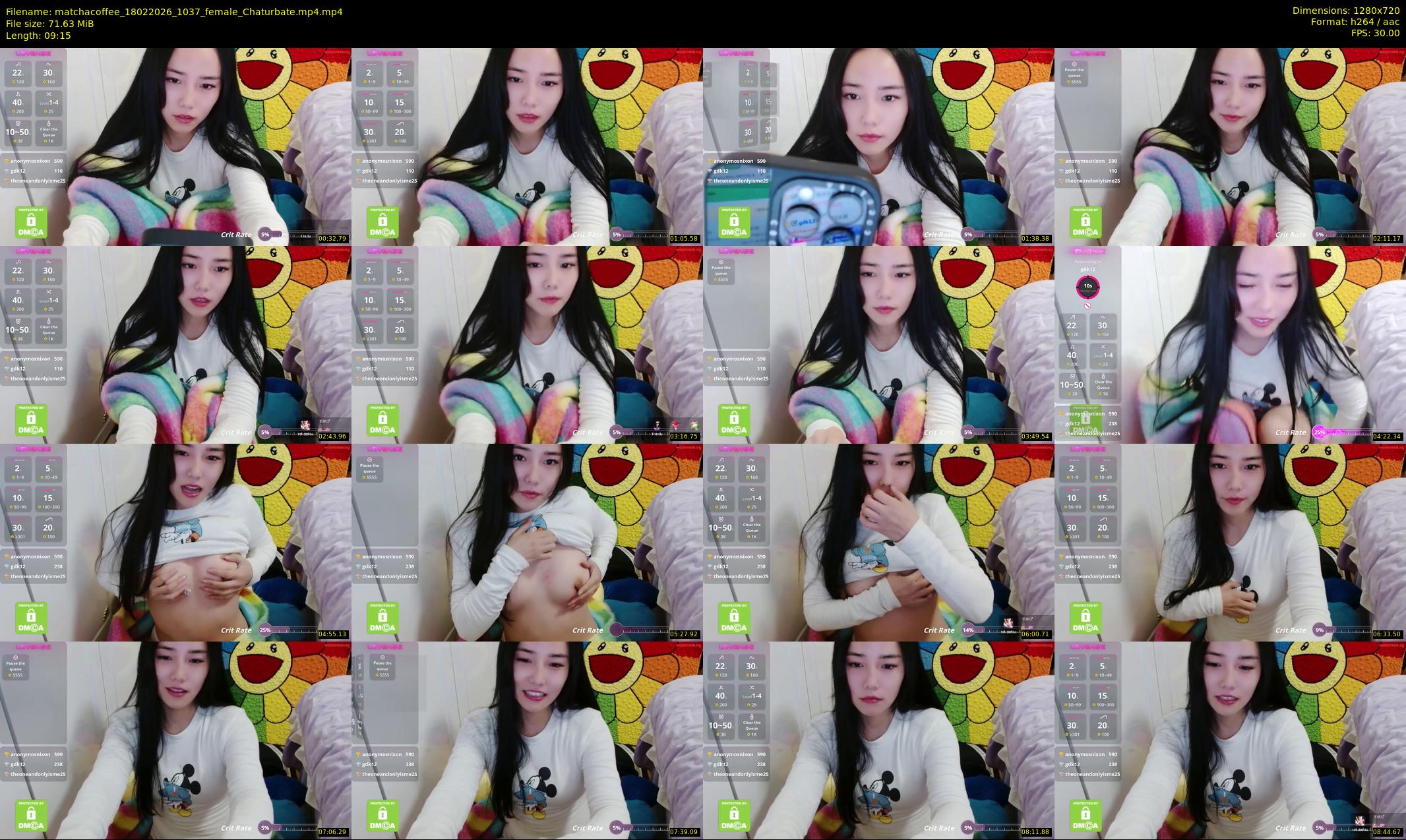 matchacoffee — 10 minute Chaturbate female cam show recording, 720p, Feb 18, 2026