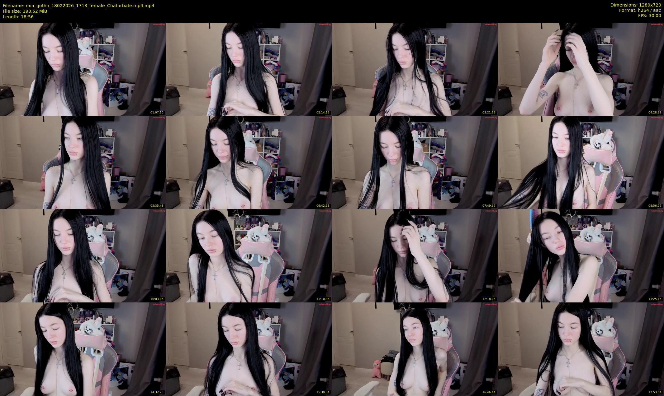 mia_gothh — 19 minute Chaturbate female cam show recording, 720p, Feb 18, 2026