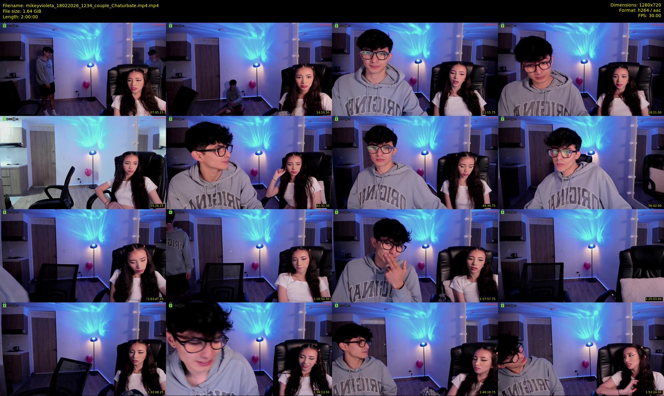 mikeyvioleta — 120 minute Chaturbate couple cam show recording, 720p, Feb 18, 2026