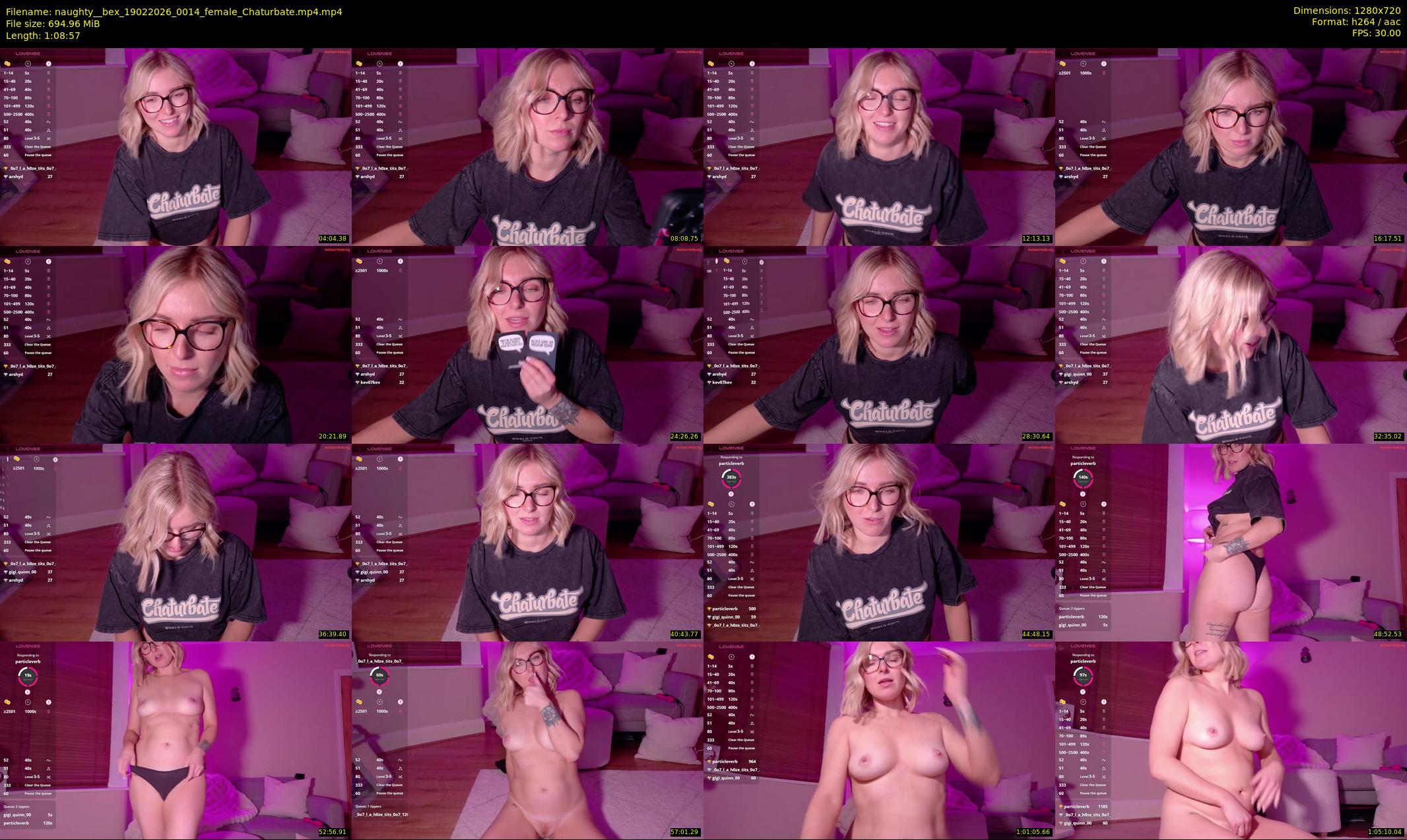 naughty__bex — 69 minute Chaturbate female cam show recording, 720p, Feb 19, 2026