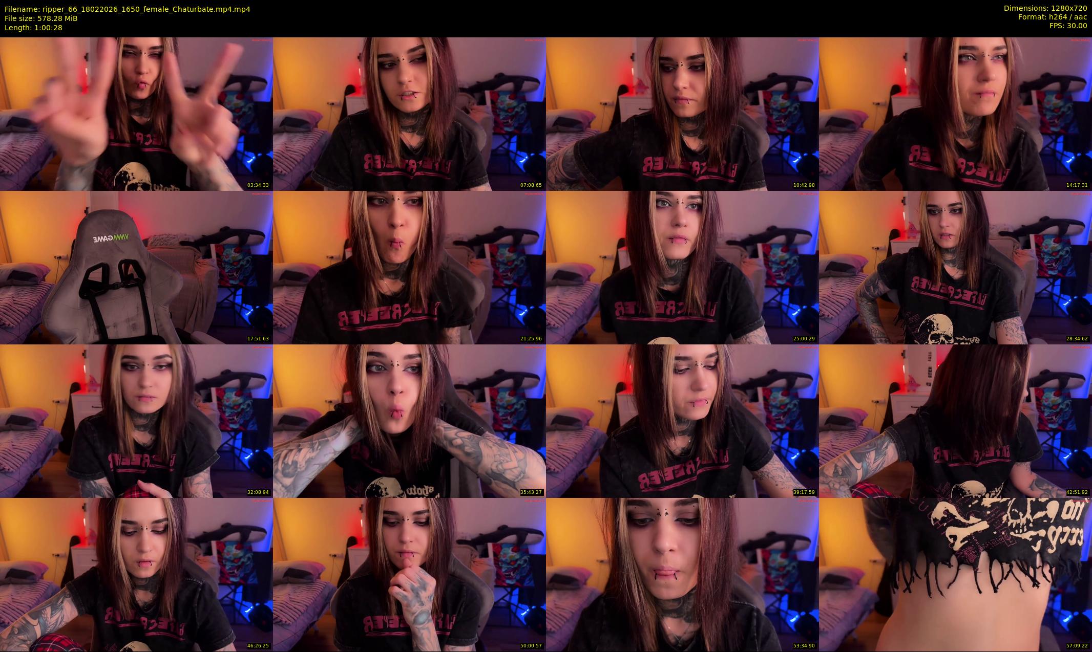 ripper_66 — 61 minute Chaturbate female cam show recording, 720p, Feb 18, 2026
