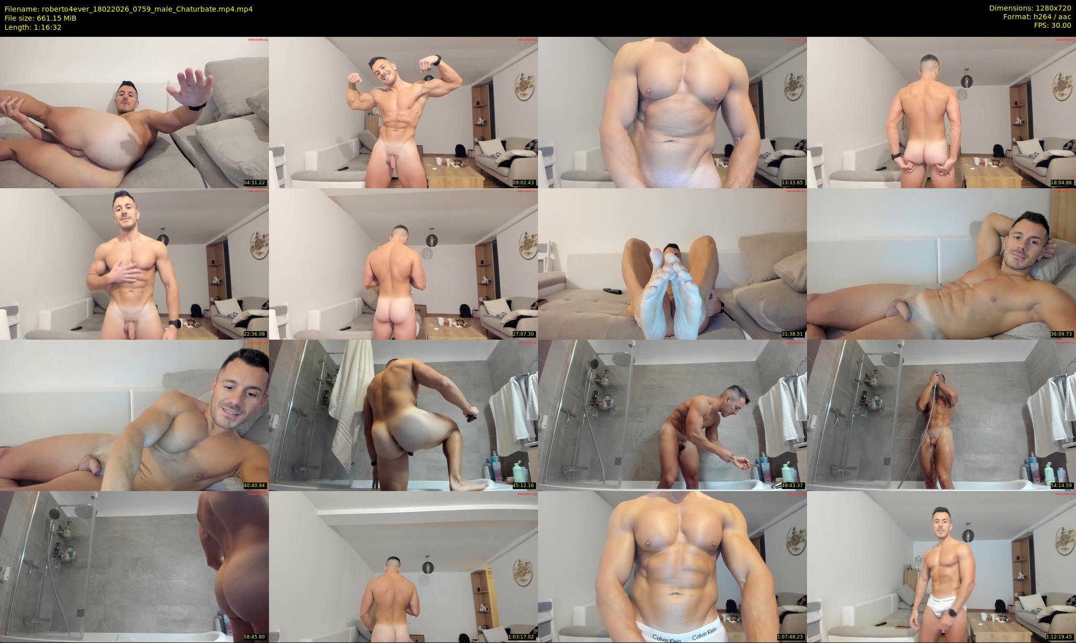 roberto4ever — 77 minute Chaturbate male cam show recording, 720p, Feb 18, 2026