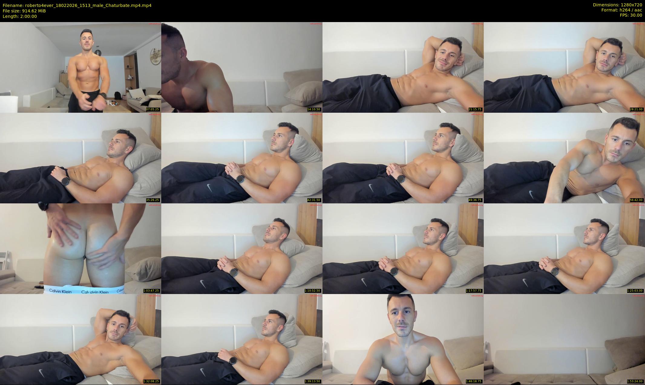 roberto4ever — 120 minute Chaturbate male cam show recording, 720p, Feb 18, 2026