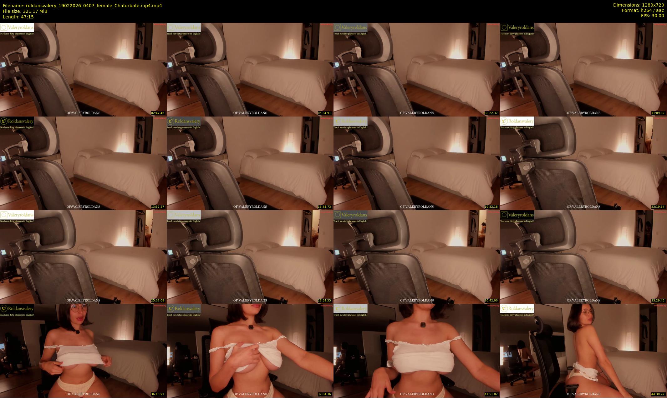 roldansvalery — 48 minute Chaturbate female cam show recording, 720p, Feb 19, 2026