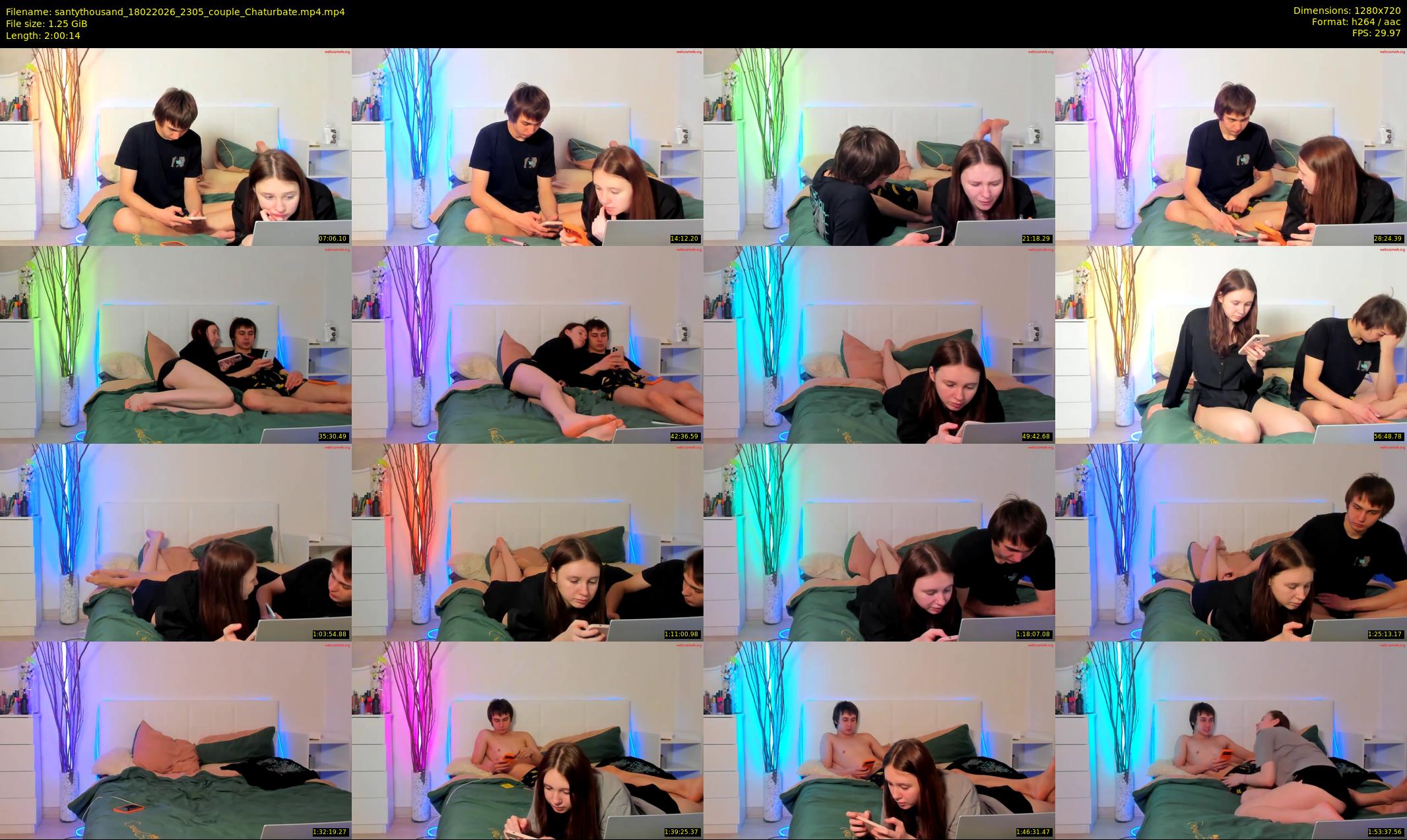 santythousand — 121 minute Chaturbate couple cam show recording, 720p, Feb 18, 2026