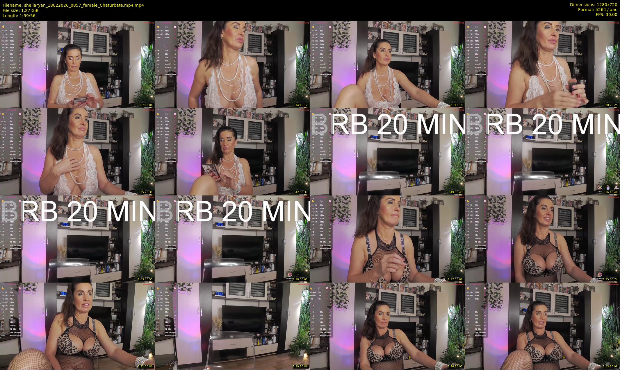 sheilaryan — 120 minute Chaturbate female cam show recording, 720p, Feb 18, 2026
