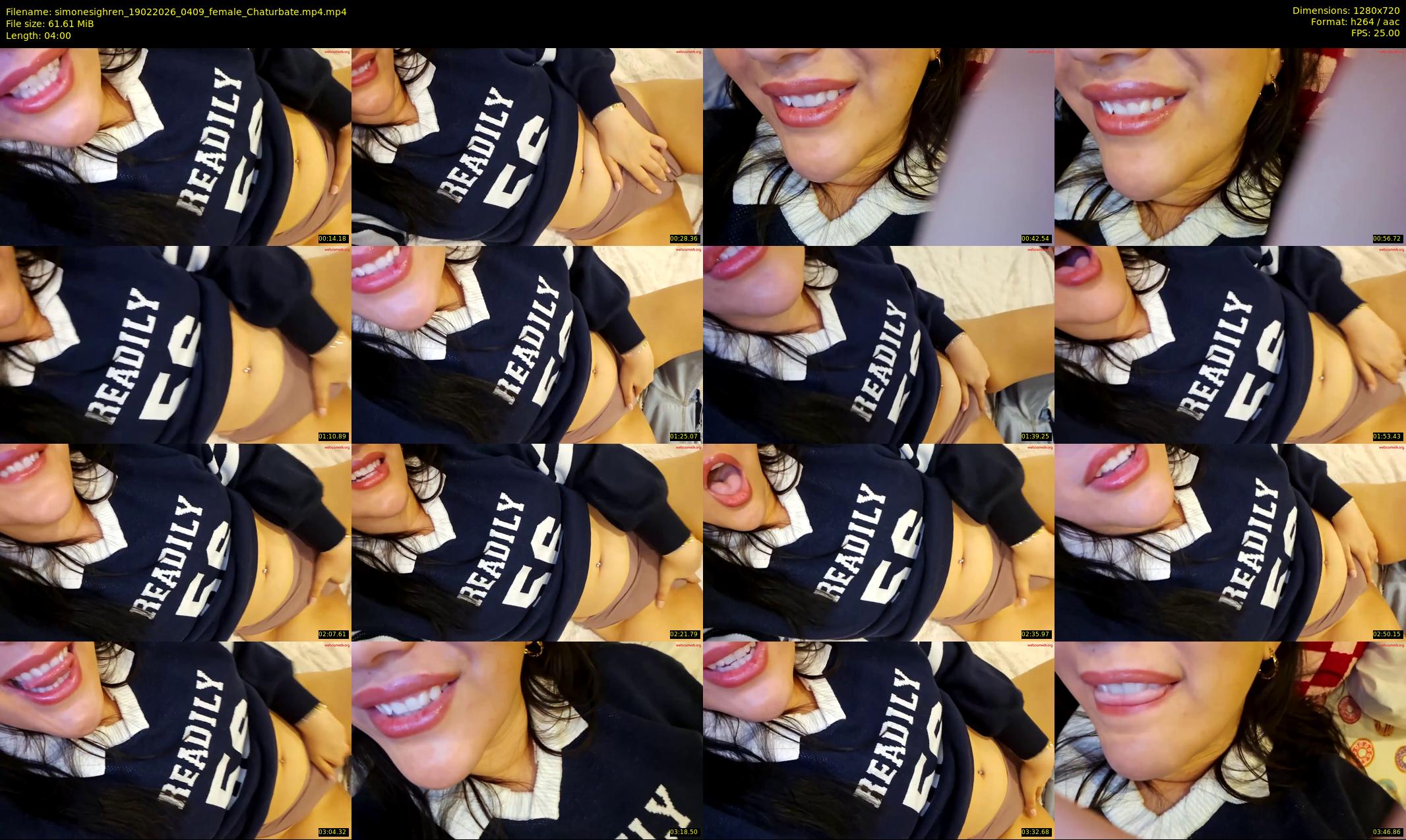 simonesighren — 4 minute Chaturbate female cam show recording, 720p, Feb 19, 2026