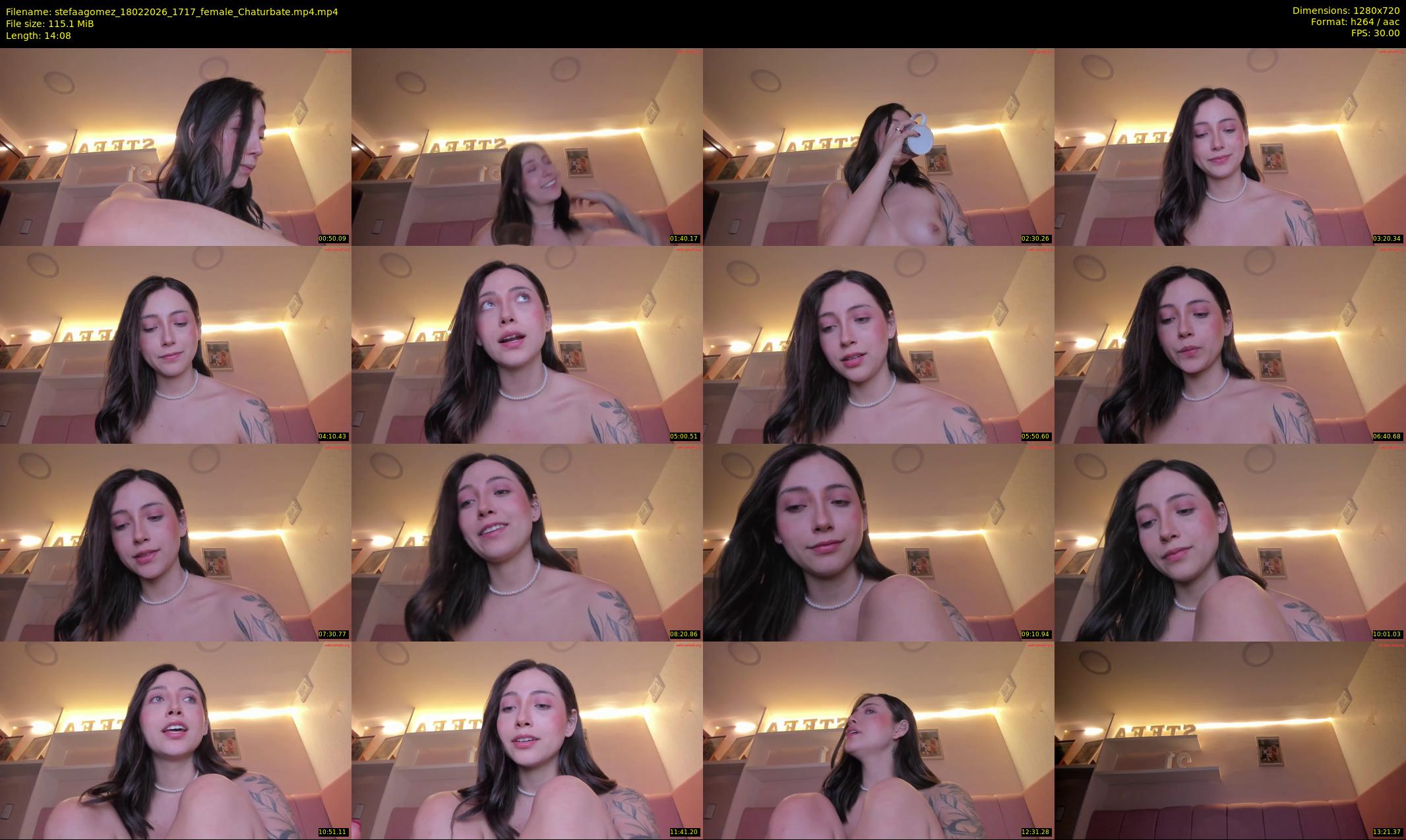 stefaagomez — 15 minute Chaturbate female cam show recording, 720p, Feb 18, 2026