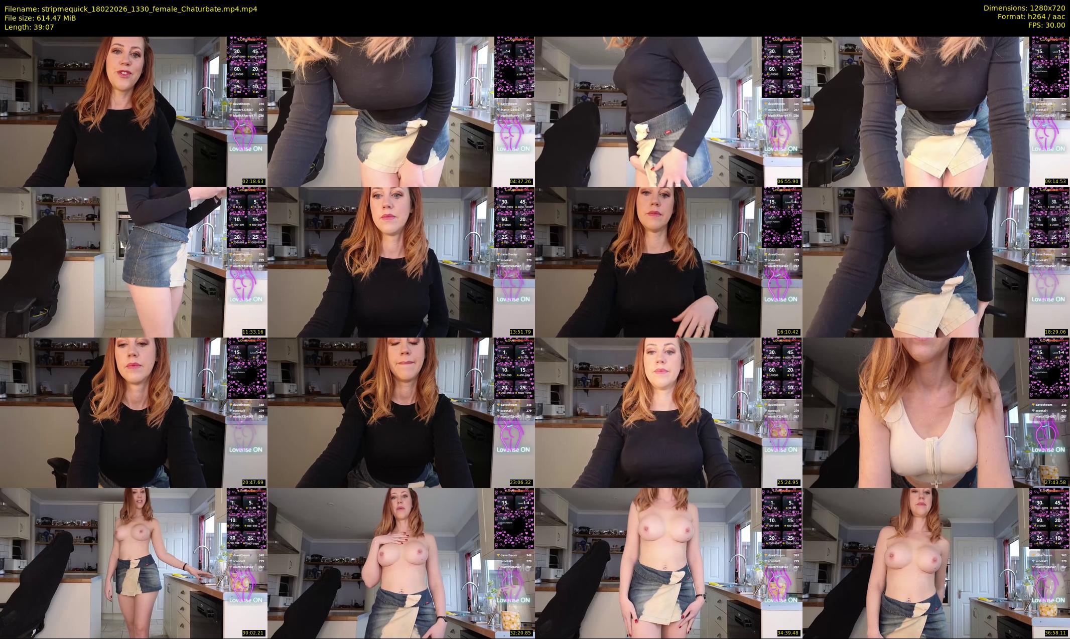 stripmequick — 40 minute Chaturbate female cam show recording, 720p, Feb 18, 2026