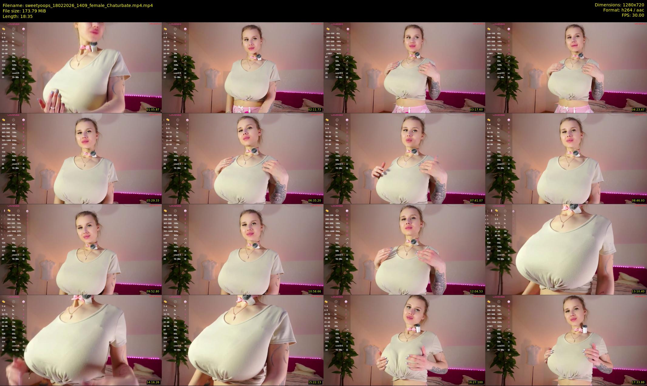 sweetyoops — 19 minute Chaturbate female cam show recording, 720p, Feb 18, 2026