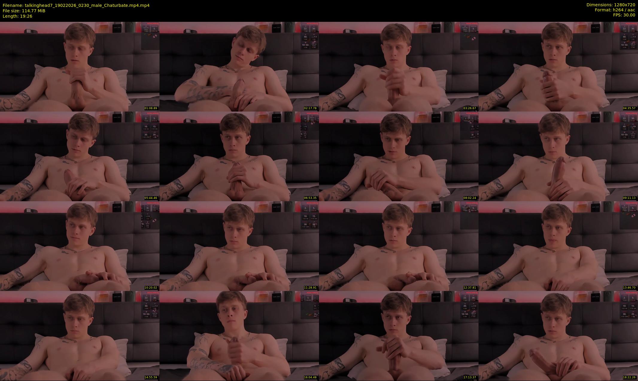 talkinghead7 — 20 minute Chaturbate male cam show recording, 720p, Feb 19, 2026