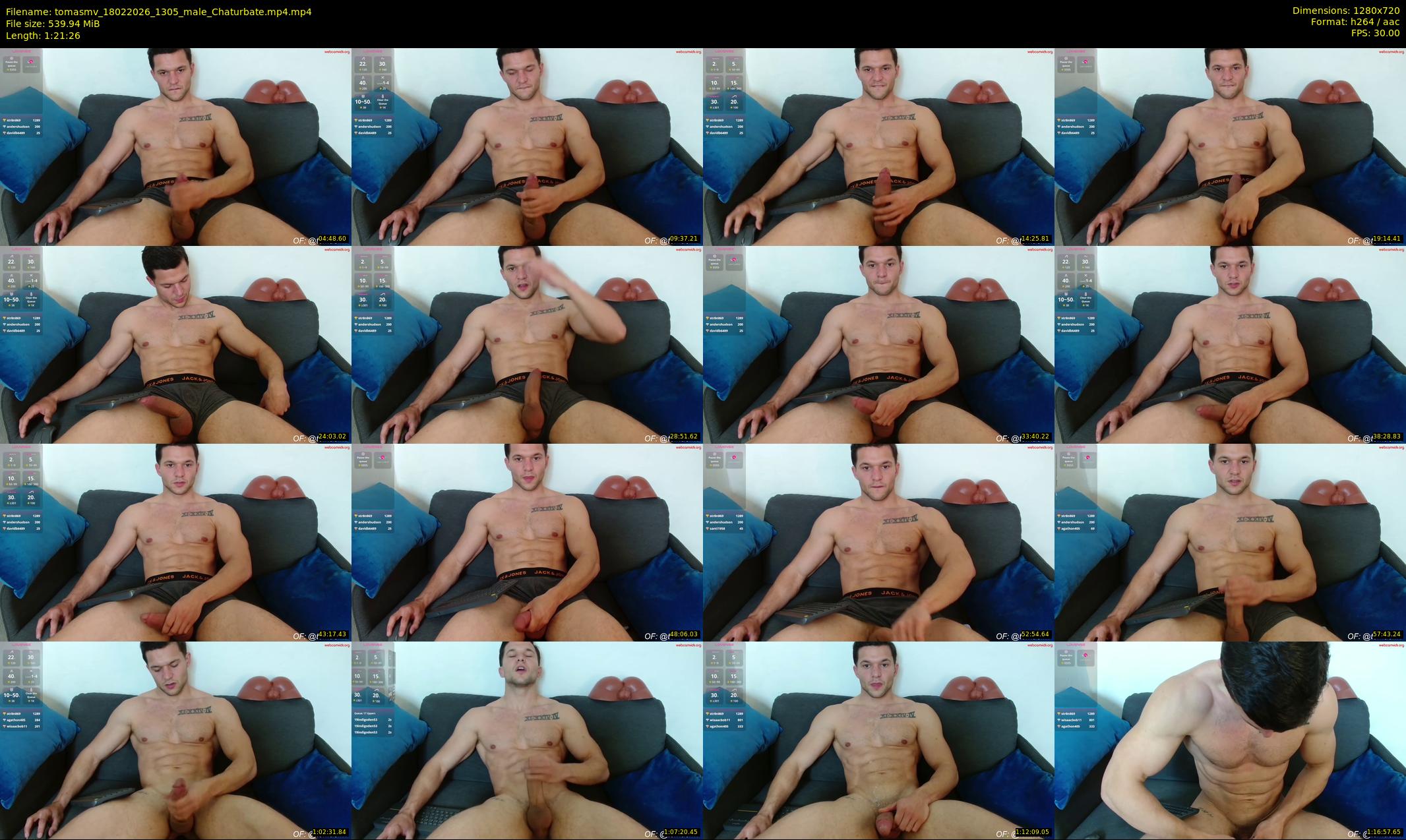 tomasmv — 82 minute Chaturbate male cam show recording, 720p, Feb 18, 2026