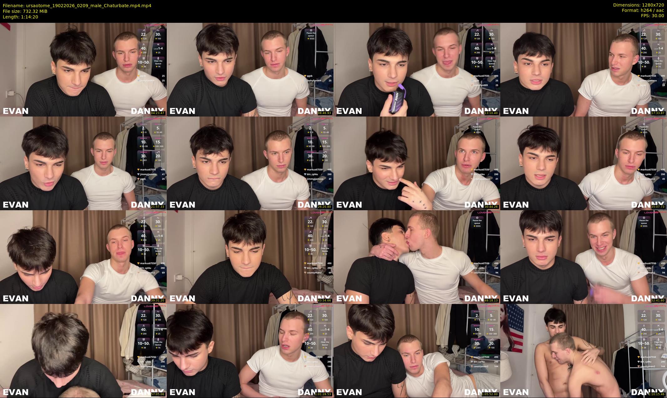 ursaotome — 75 minute Chaturbate male cam show recording, 720p, Feb 19, 2026