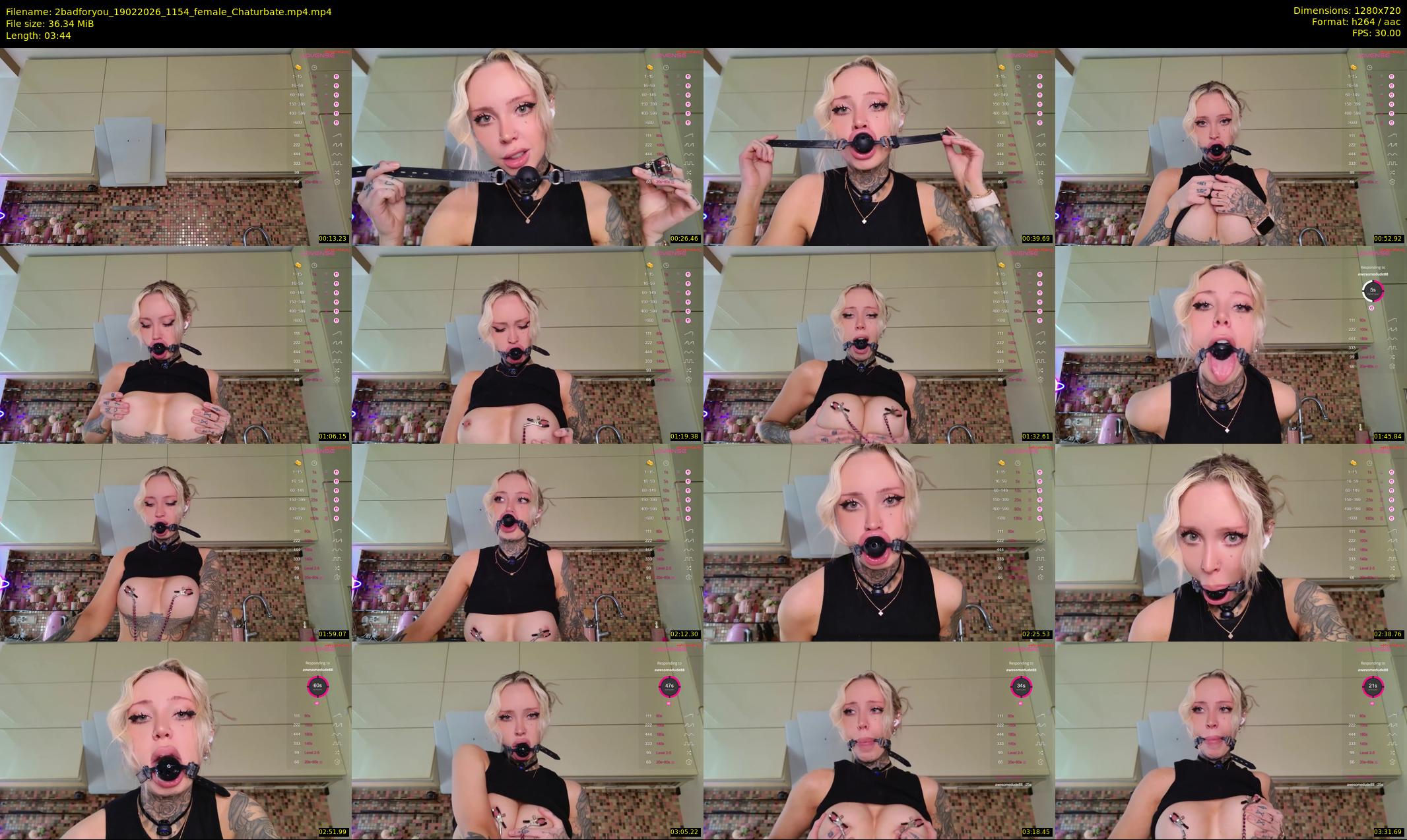 2badforyou — 4 minute Chaturbate couple cam show recording, 720p, Feb 19, 2026