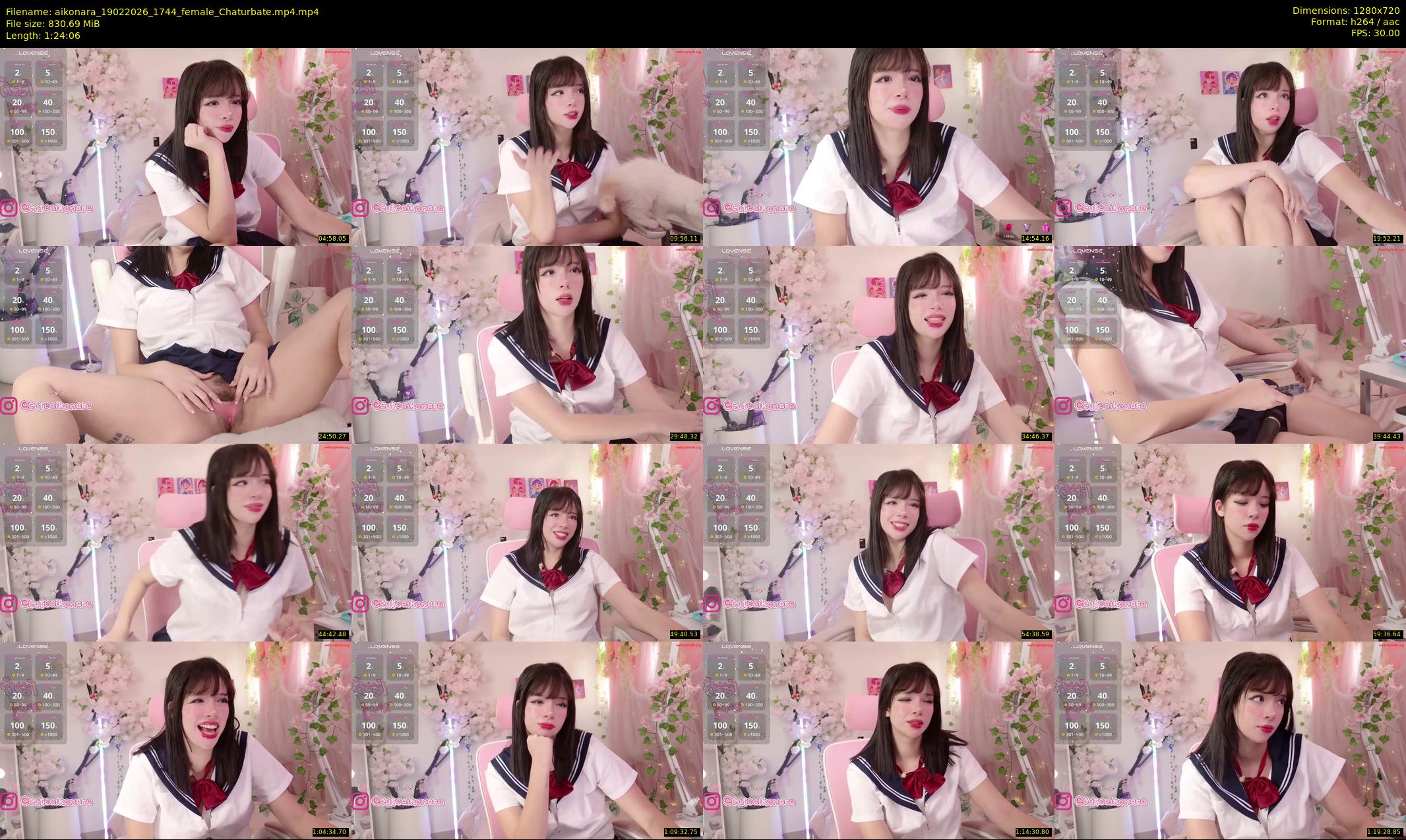 aikonara — 85 minute Chaturbate female cam show recording, 720p, Feb 19, 2026