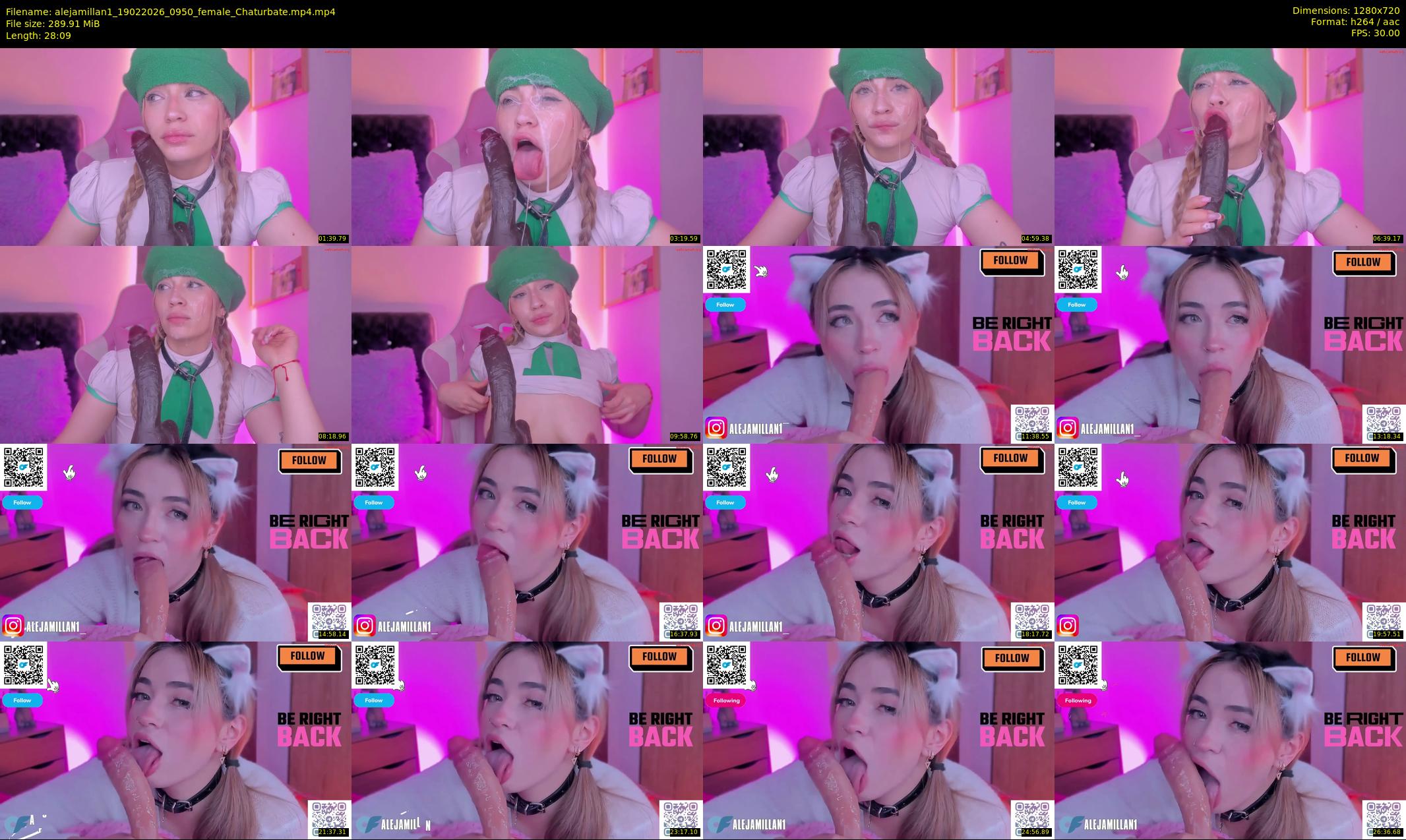 alejamillan1 — 29 minute Chaturbate female cam show recording, 720p, Feb 19, 2026