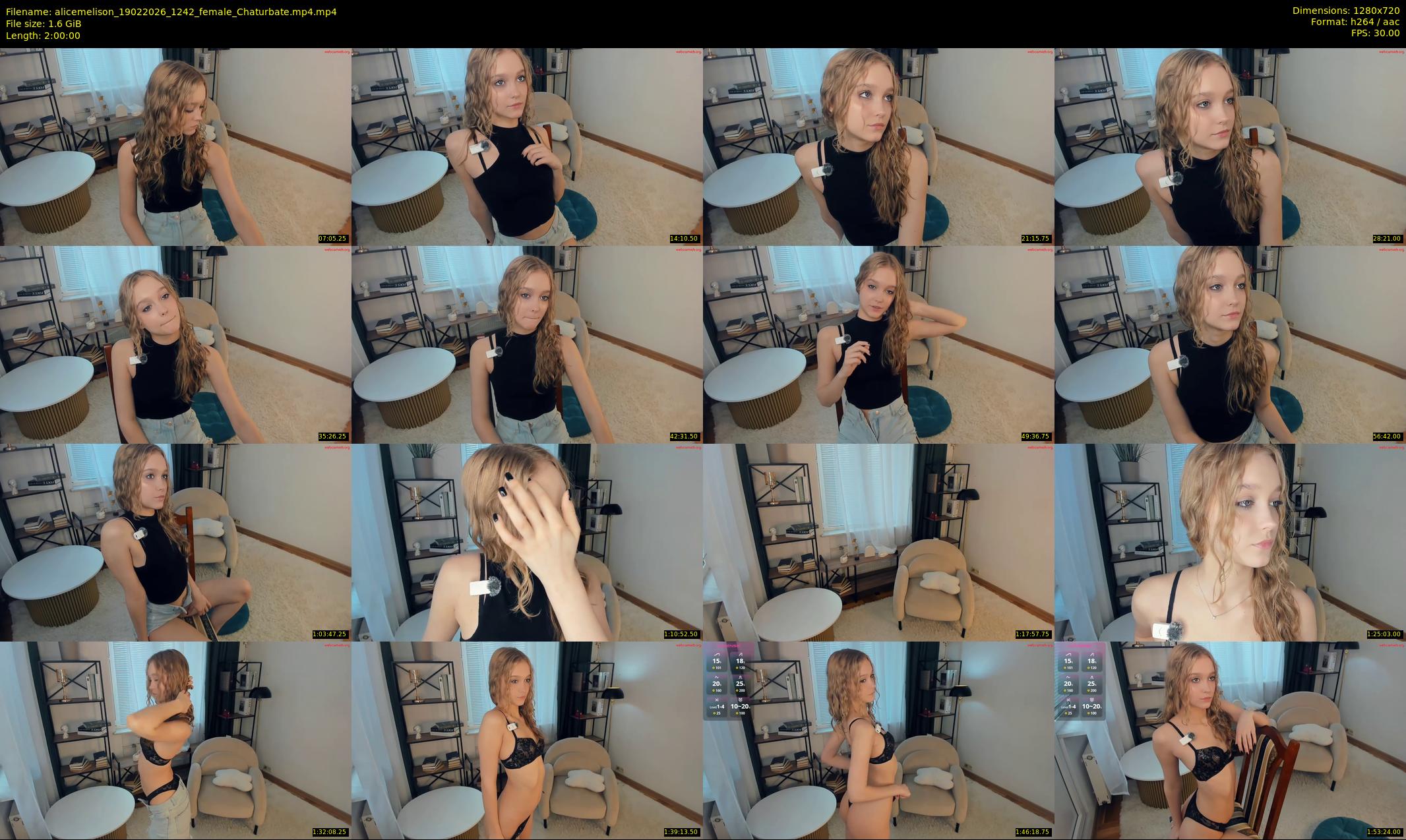 alicemelison — 120 minute Chaturbate female cam show recording, 720p, Feb 19, 2026