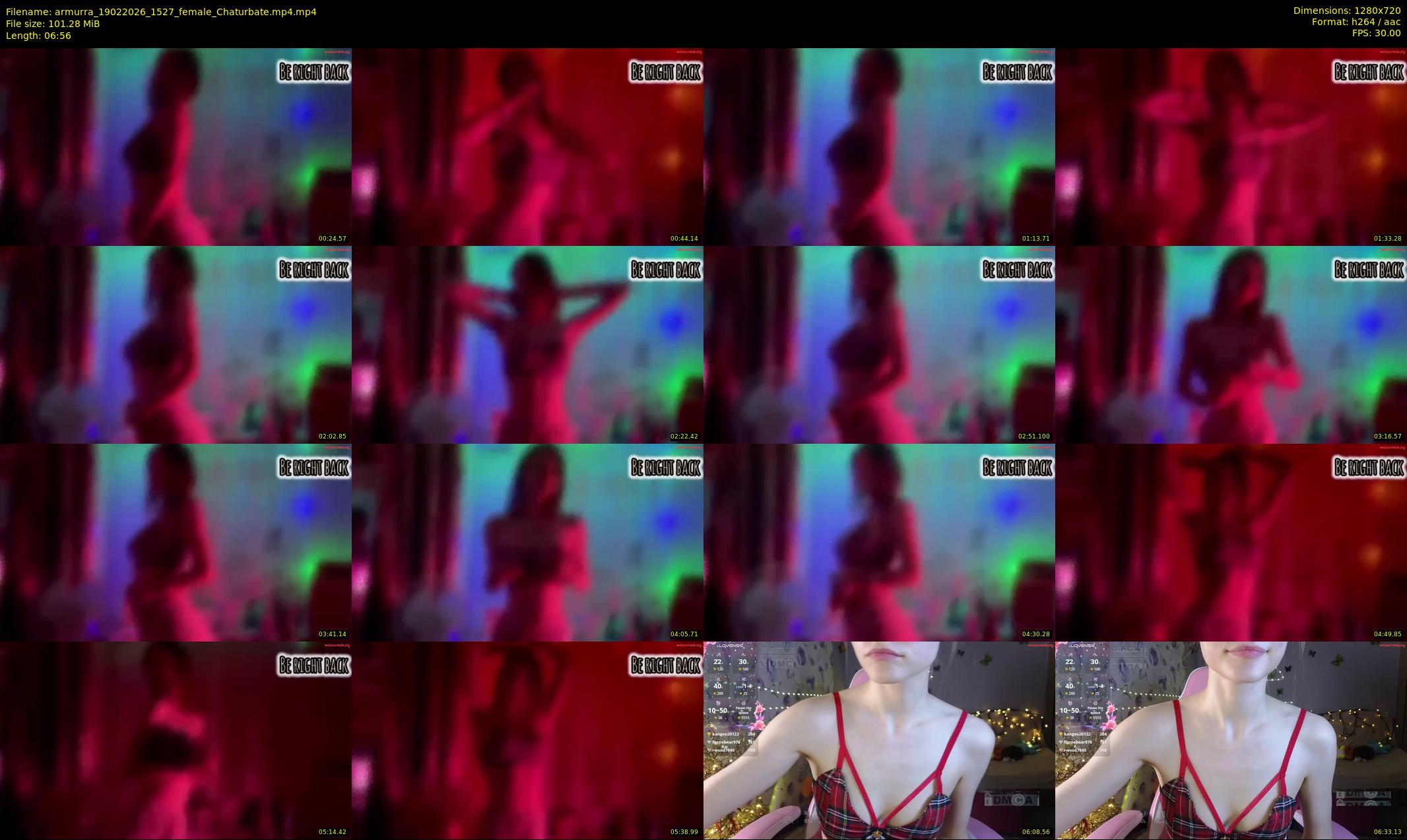 armurra — 7 minute Chaturbate female cam show recording, 720p, Feb 19, 2026