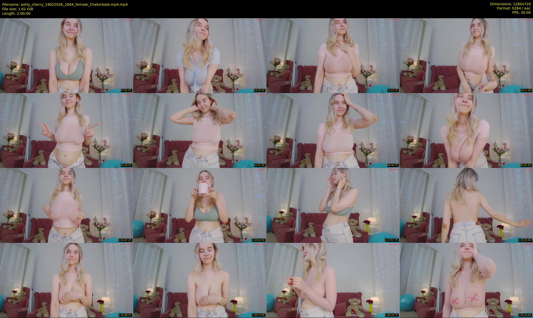 ashly_cherry — 120 minute Chaturbate female cam show recording, 720p, Feb 19, 2026