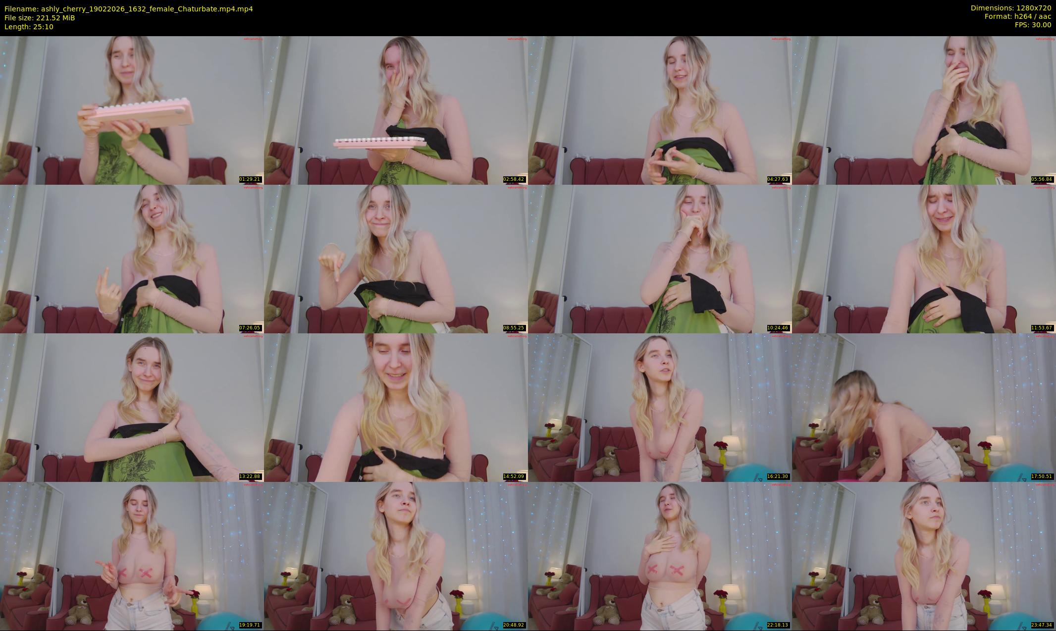 ashly_cherry — 26 minute Chaturbate female cam show recording, 720p, Feb 19, 2026