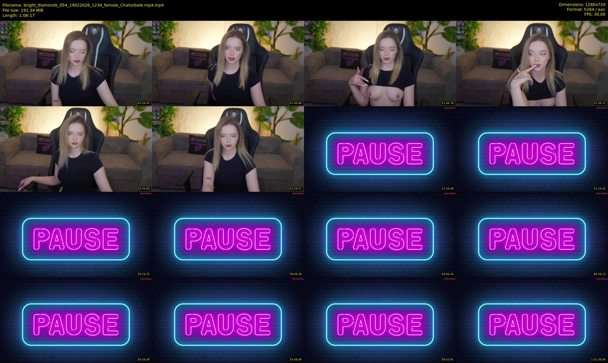 bright_diamonds_054 — 67 minute Chaturbate couple cam show recording, 720p, Feb 19, 2026