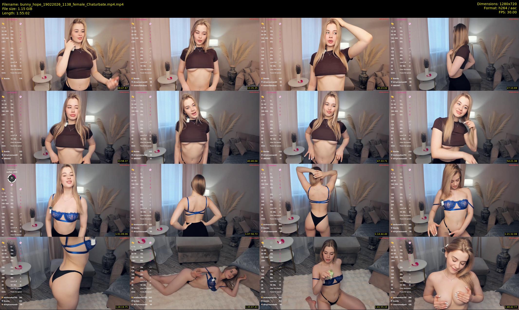 bunny_hope — 116 minute Chaturbate female cam show recording, 720p, Feb 19, 2026