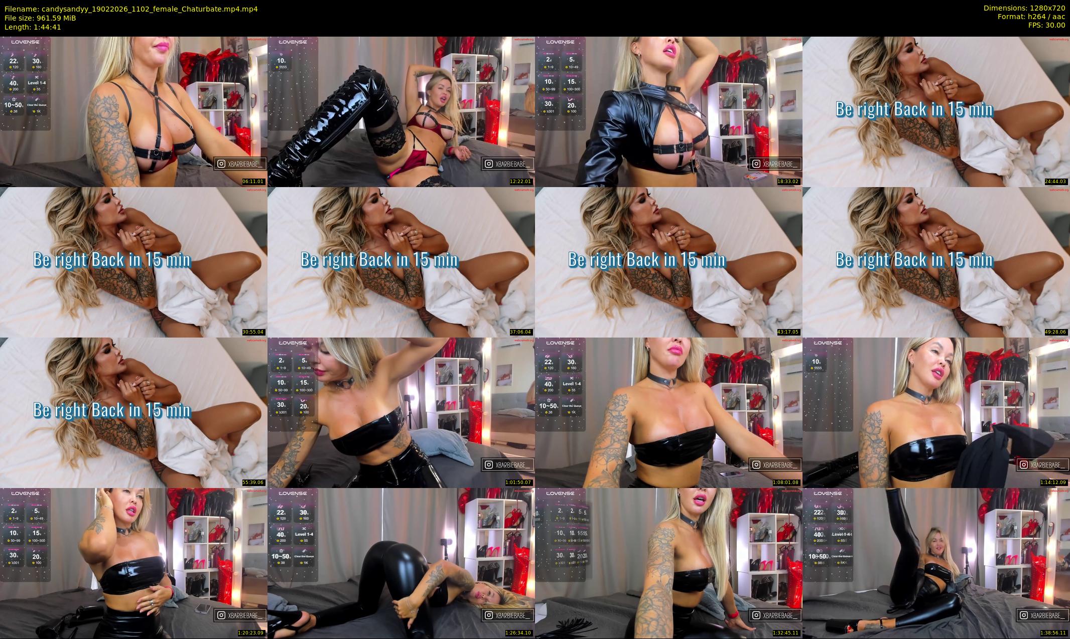 candysandyy — 105 minute Chaturbate female cam show recording, 720p, Feb 19, 2026