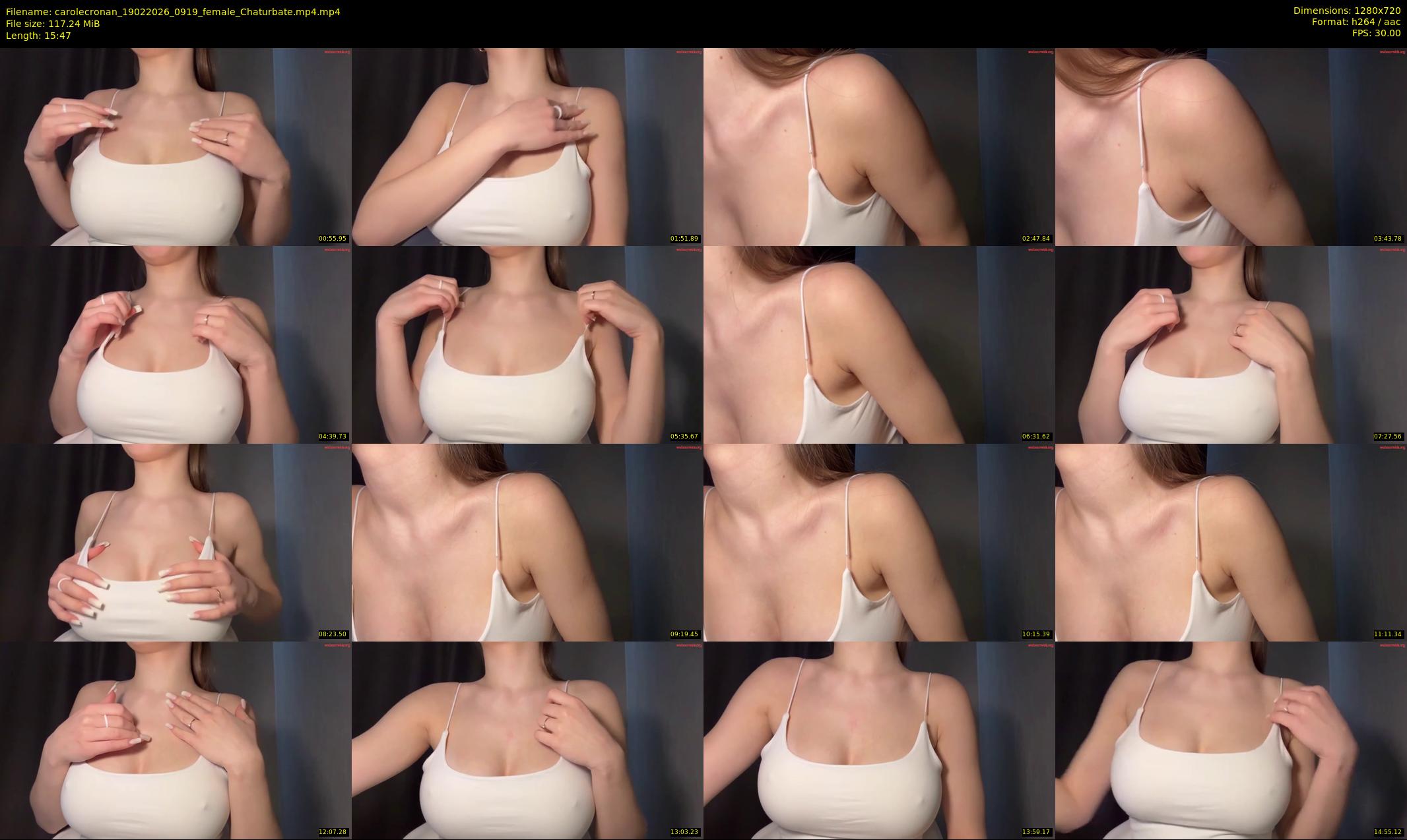 carolecronan — 16 minute Chaturbate female cam show recording, 720p, Feb 19, 2026
