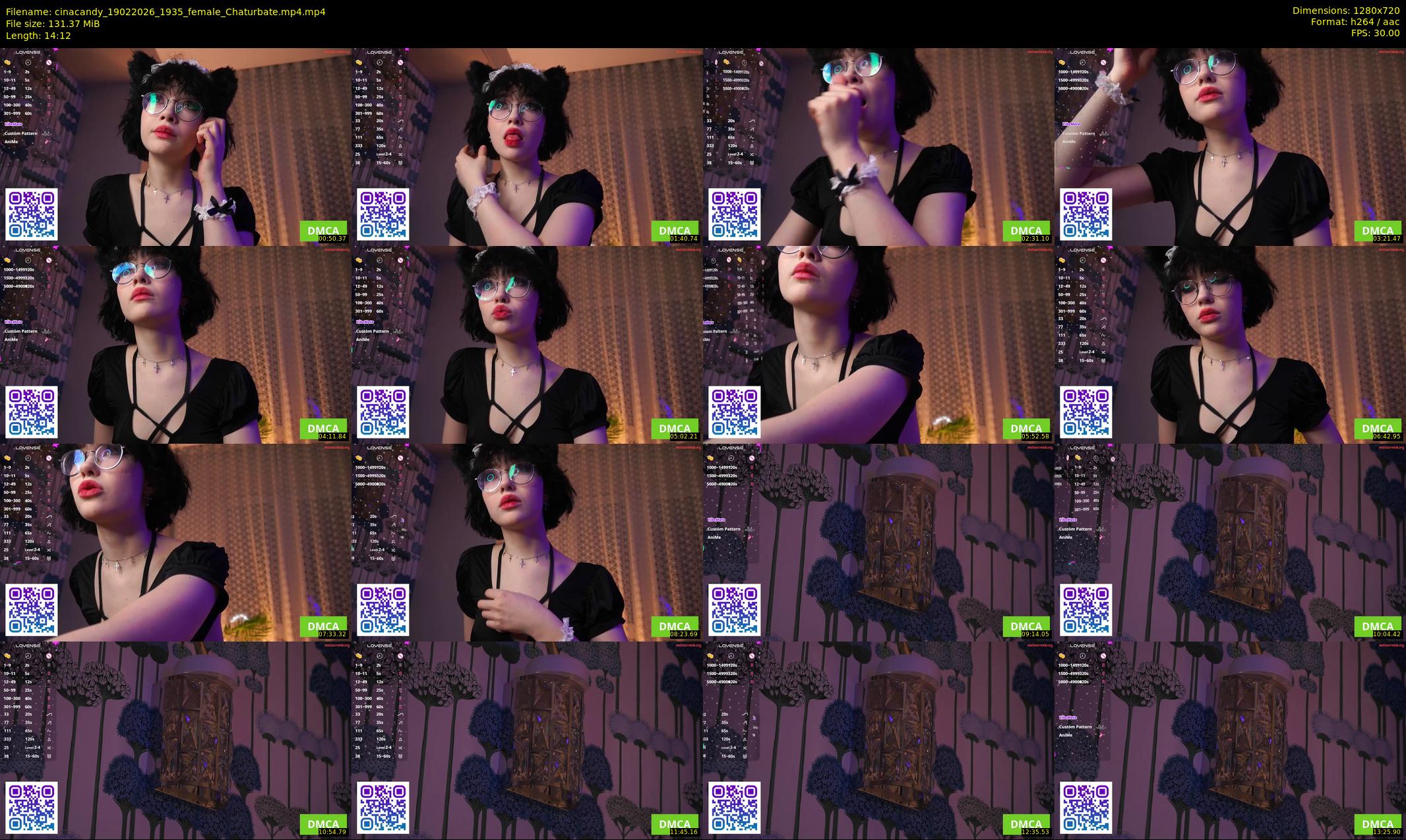 cinacandy — 15 minute Chaturbate female cam show recording, 720p, Feb 19, 2026