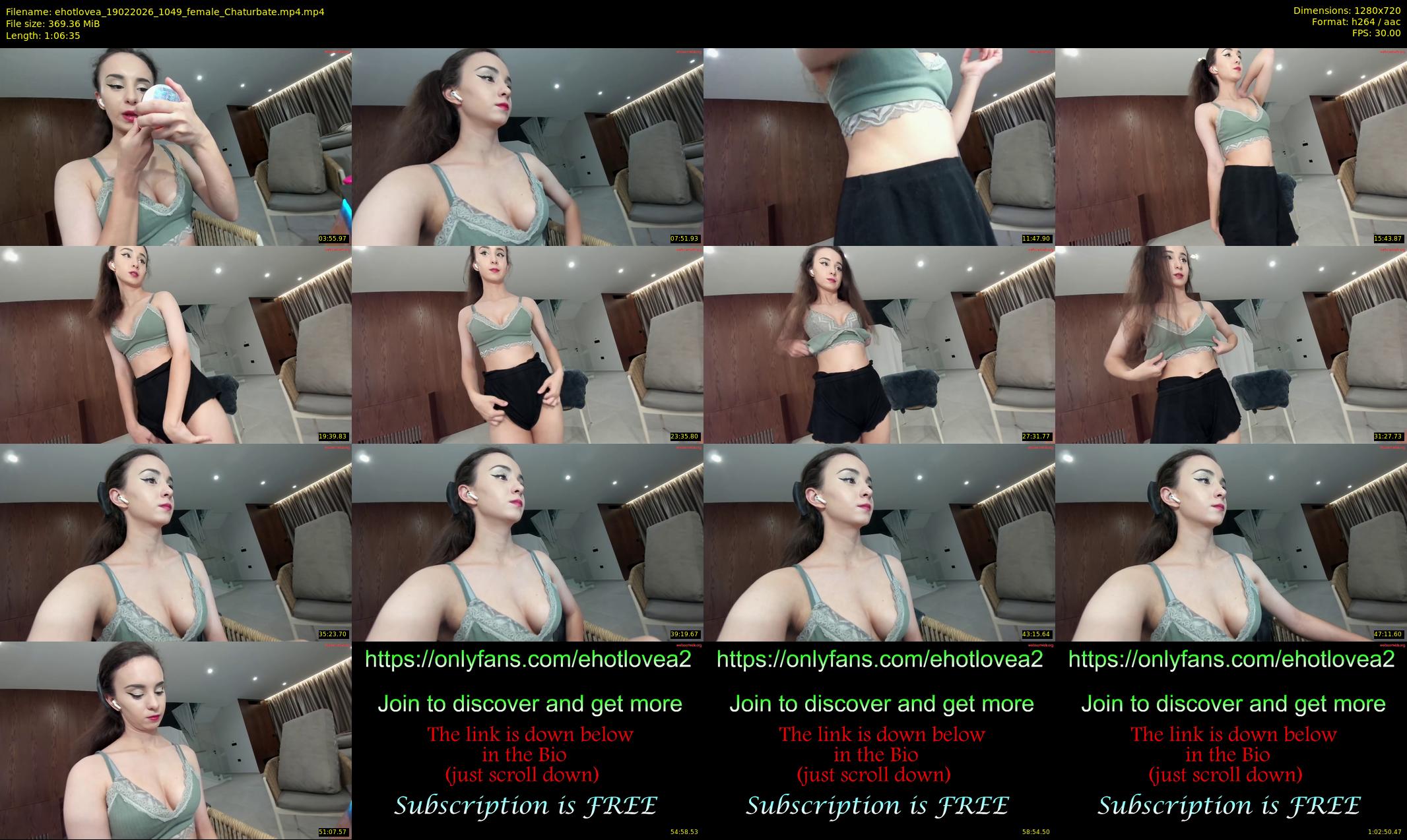 ehotlovea — 67 minute Chaturbate female cam show recording, 720p, Feb 19, 2026