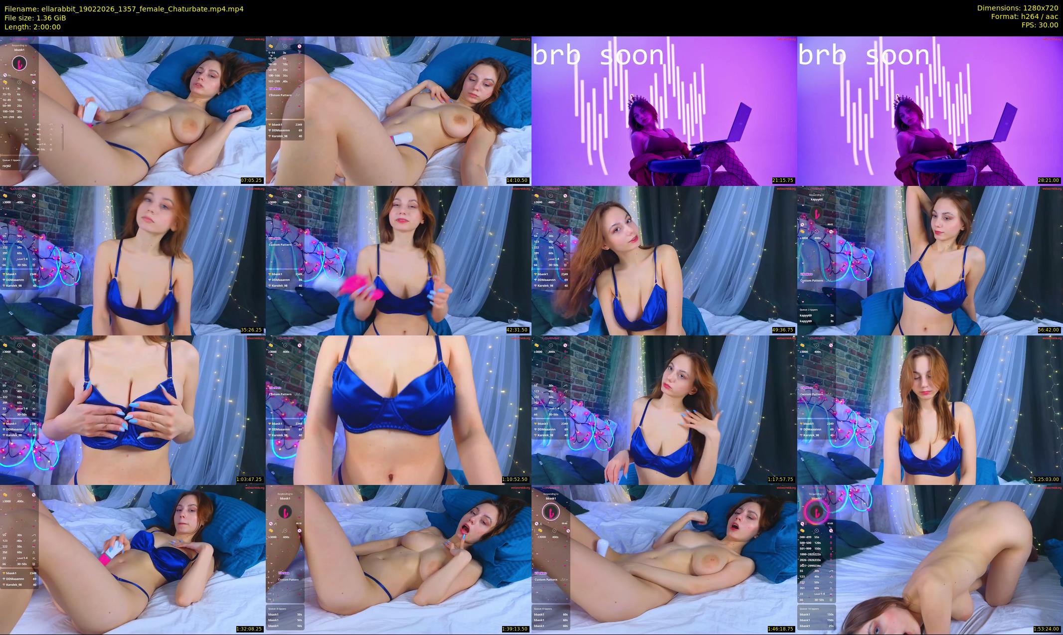 ellarabbit — 120 minute Chaturbate female cam show recording, 720p, Feb 19, 2026
