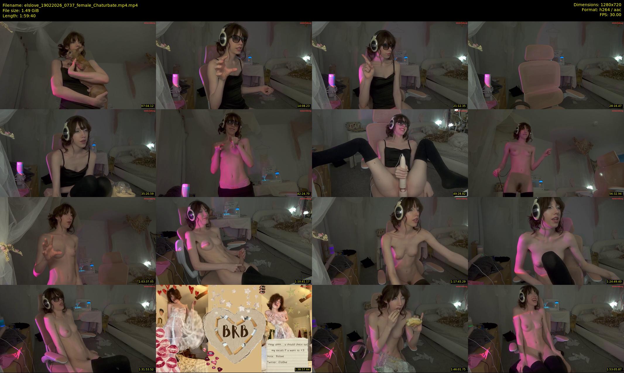 elslove — 120 minute Chaturbate female cam show recording, 720p, Feb 19, 2026