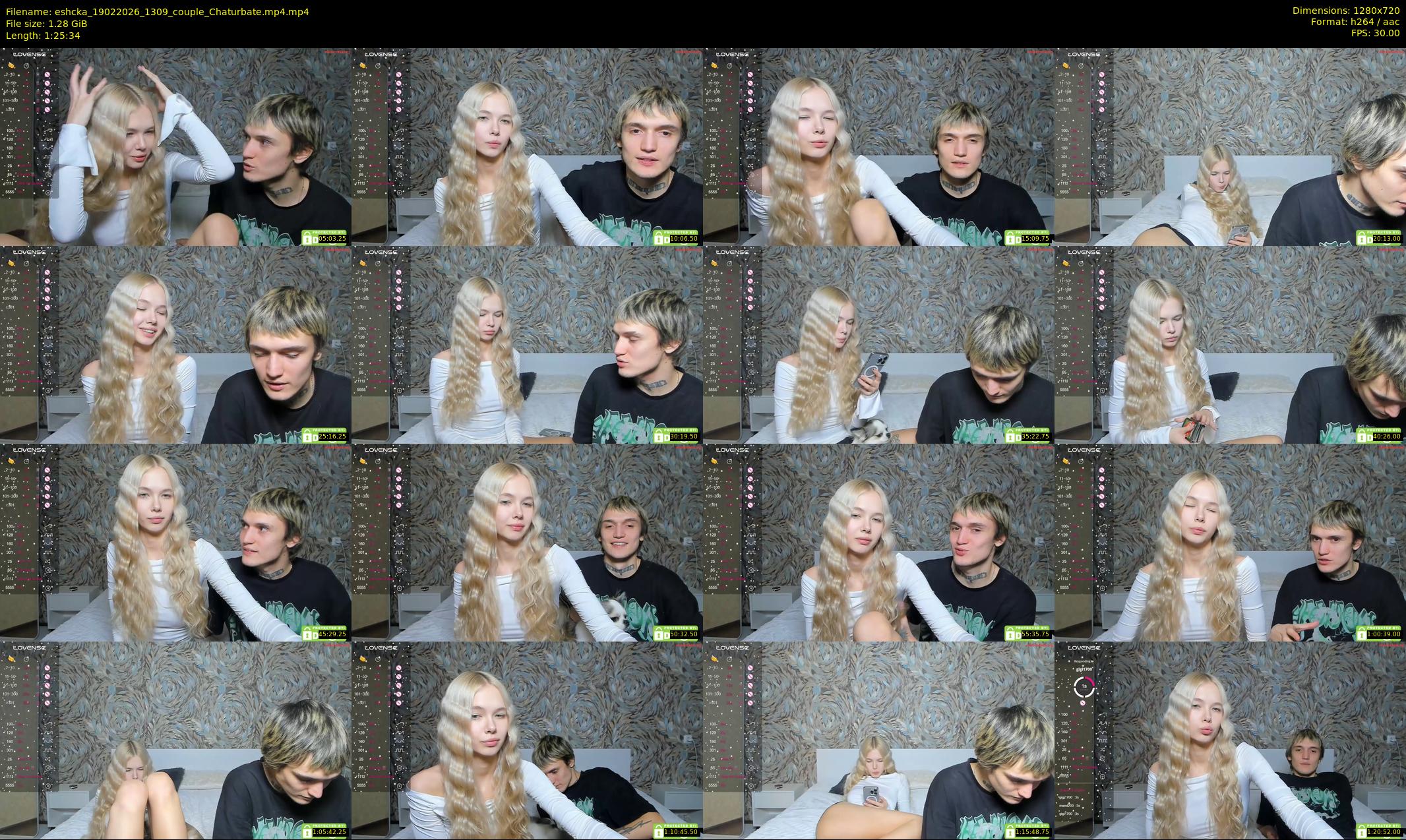 eshcka — 86 minute Chaturbate couple cam show recording, 720p, Feb 19, 2026