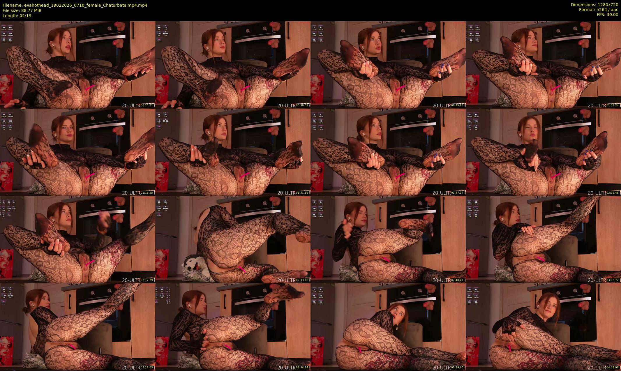 evahothead — 5 minute Chaturbate female cam show recording, 720p, Feb 19, 2026