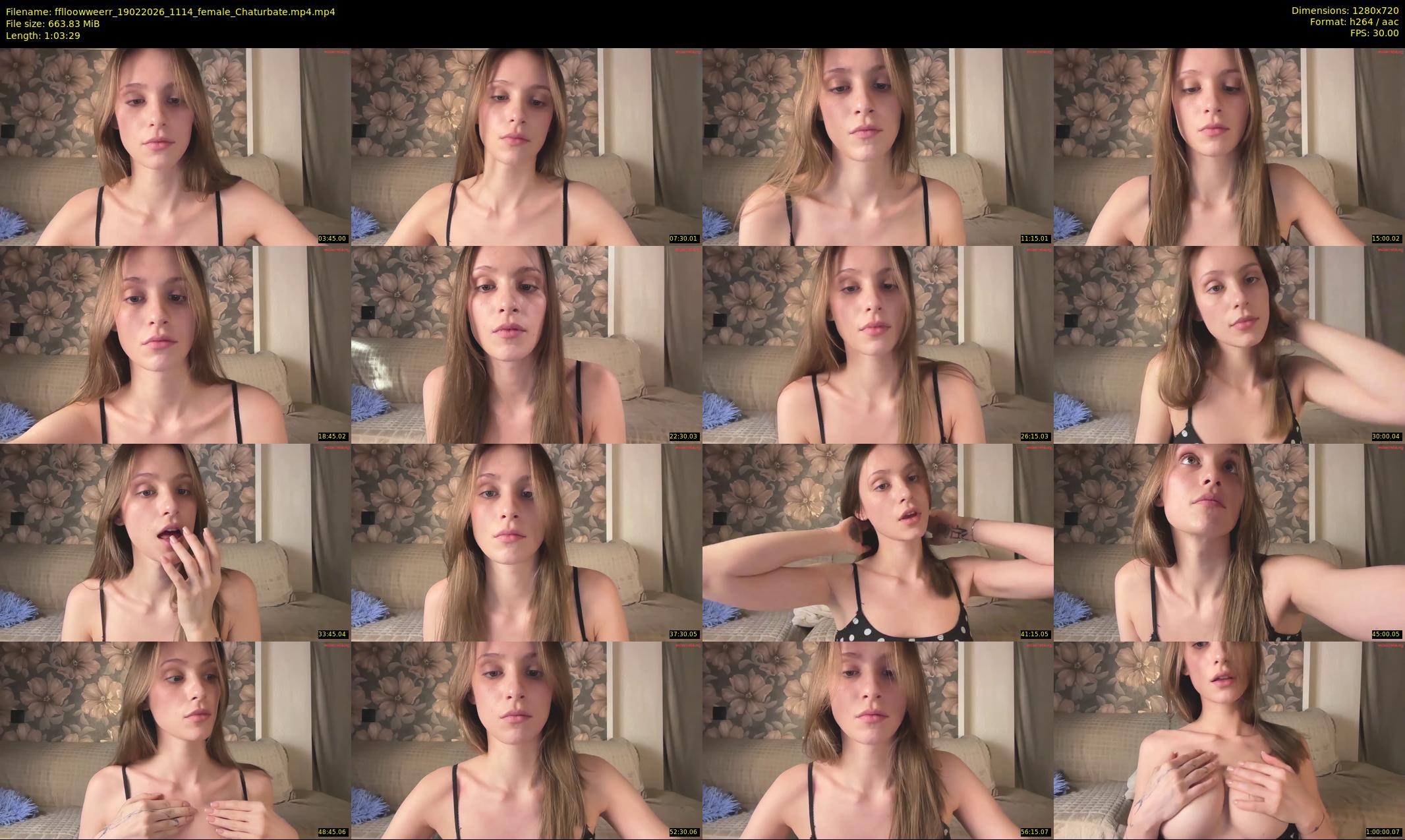 fflloowweerr — 64 minute Chaturbate couple cam show recording, 720p, Feb 19, 2026