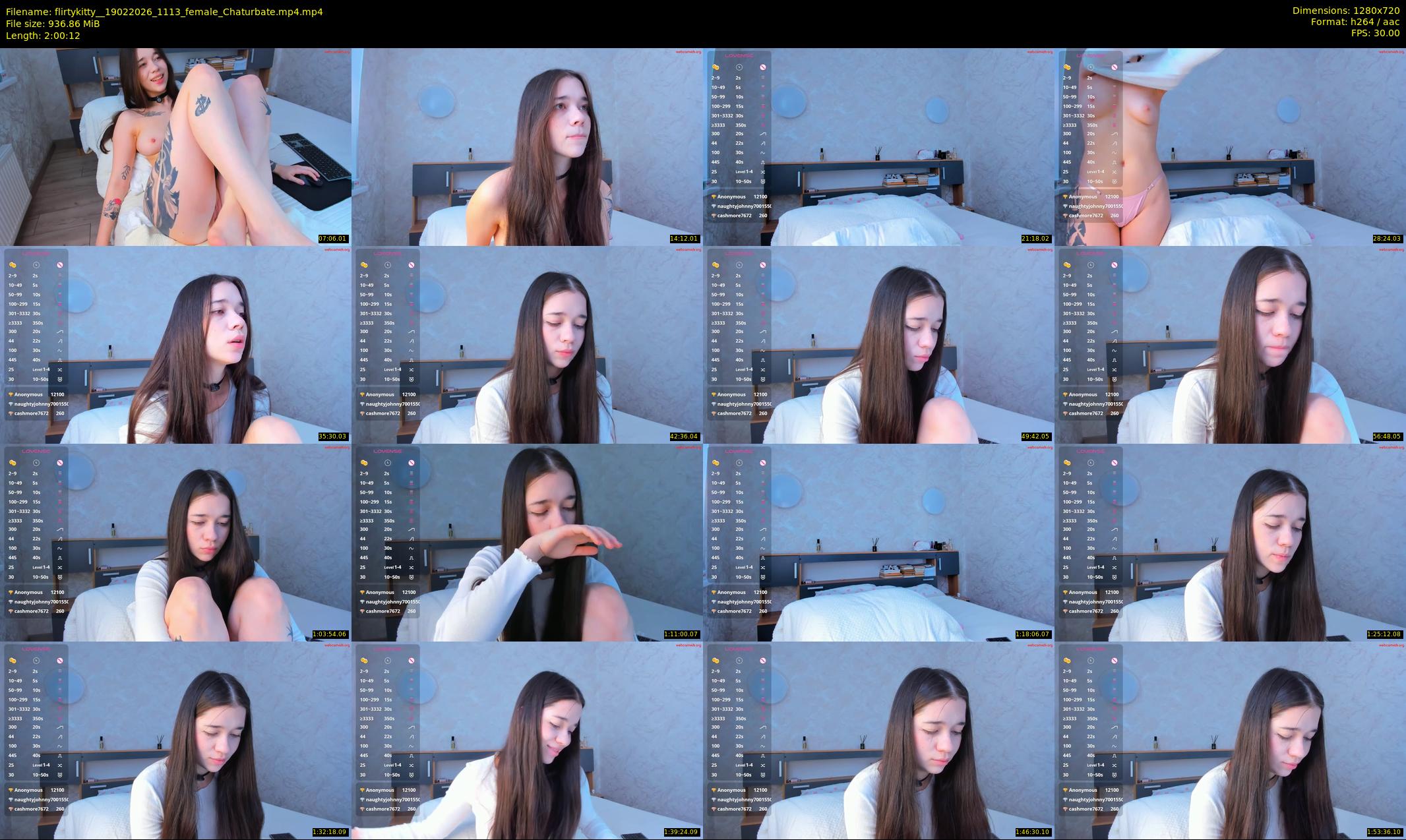 flirtykitty_ — 121 minute Chaturbate female cam show recording, 720p, Feb 19, 2026