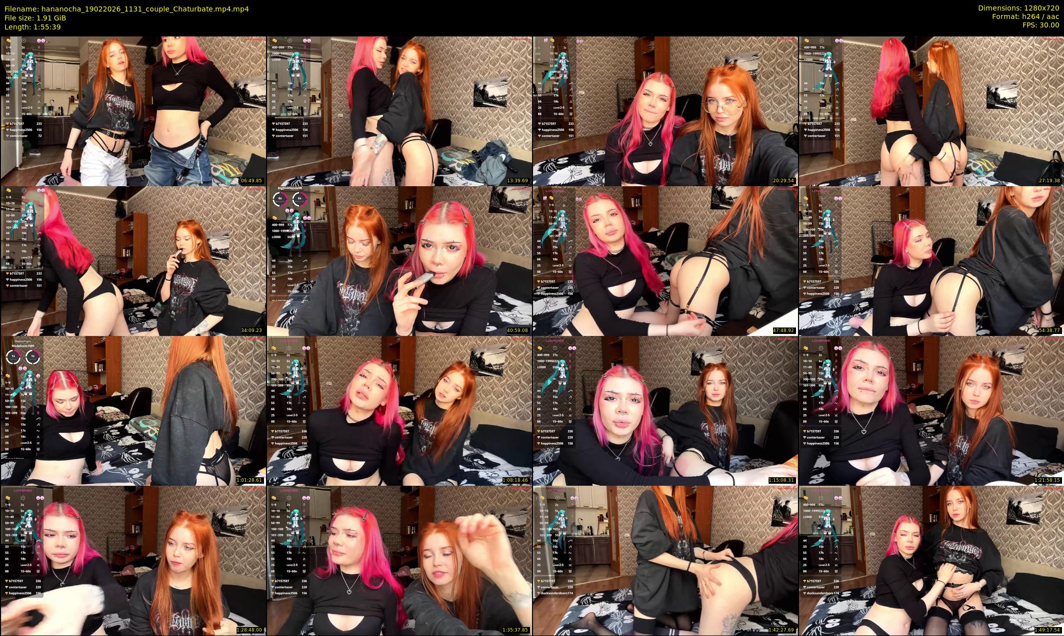 hananocha — 116 minute Chaturbate couple cam show recording, 720p, Feb 19, 2026