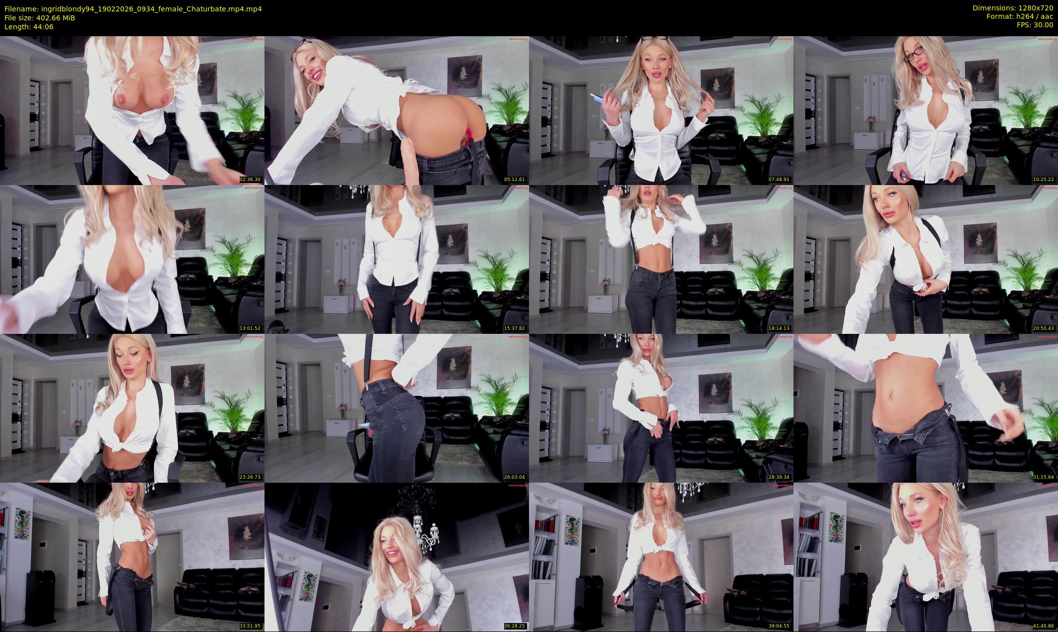 ingridblondy94 — 45 minute Chaturbate female cam show recording, 720p, Feb 19, 2026