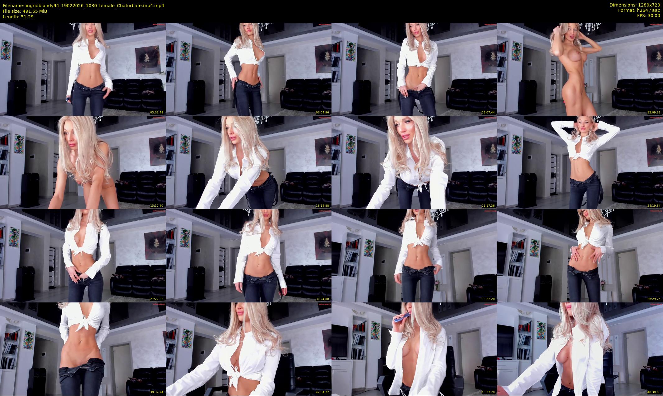 ingridblondy94 — 52 minute Chaturbate female cam show recording, 720p, Feb 19, 2026