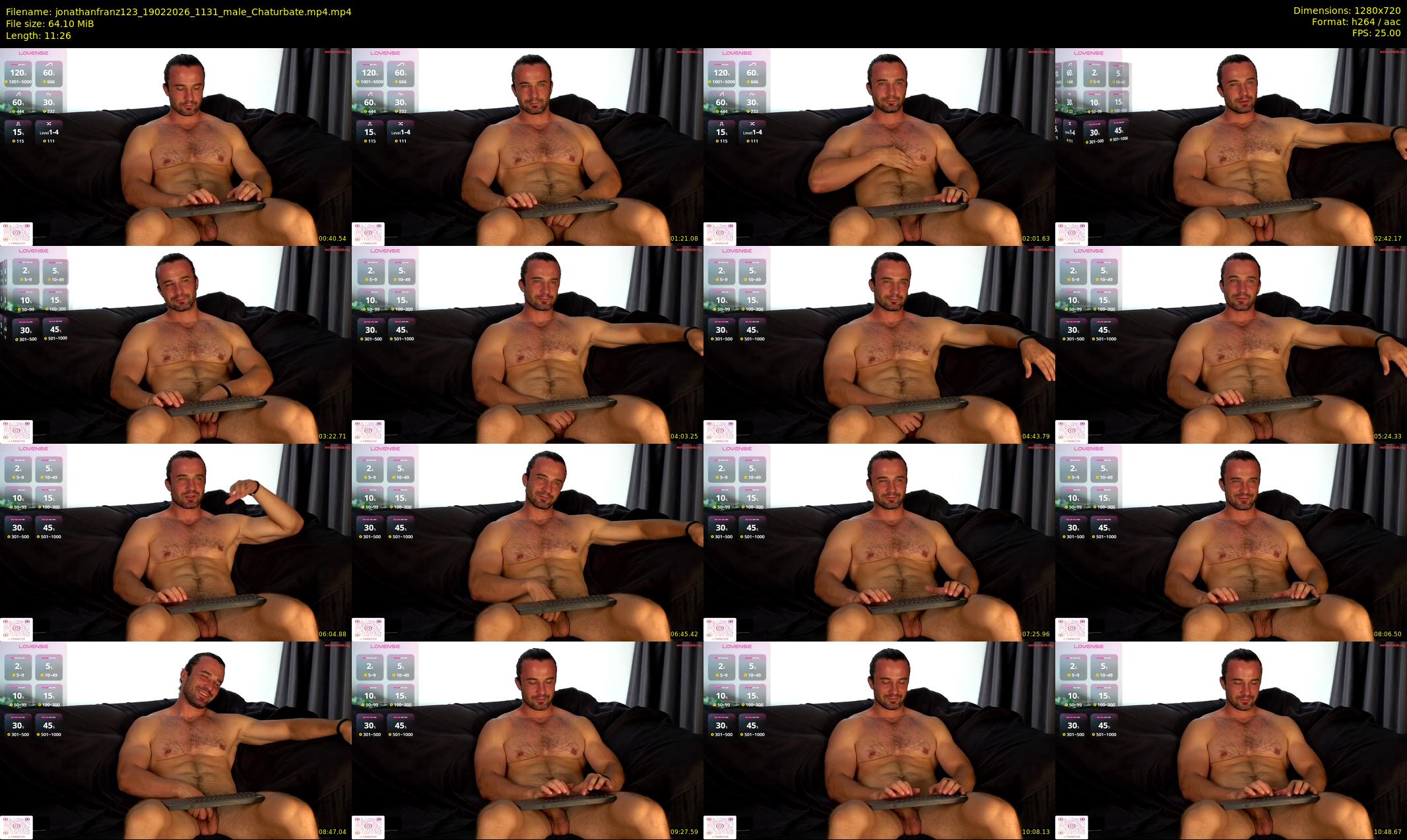 jonathanfranz123 — 12 minute Chaturbate male cam show recording, 720p, Feb 19, 2026