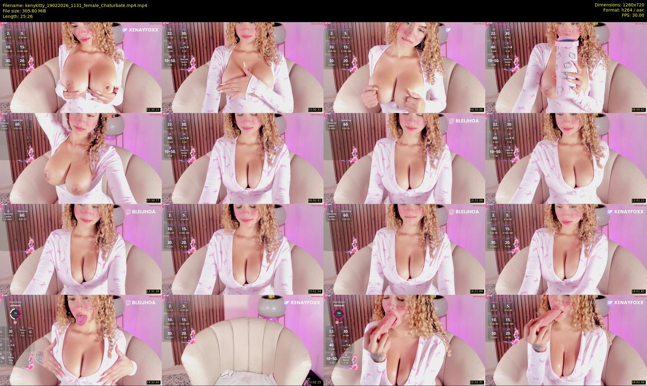 kenykitty — 26 minute Chaturbate female cam show recording, 720p, Feb 19, 2026