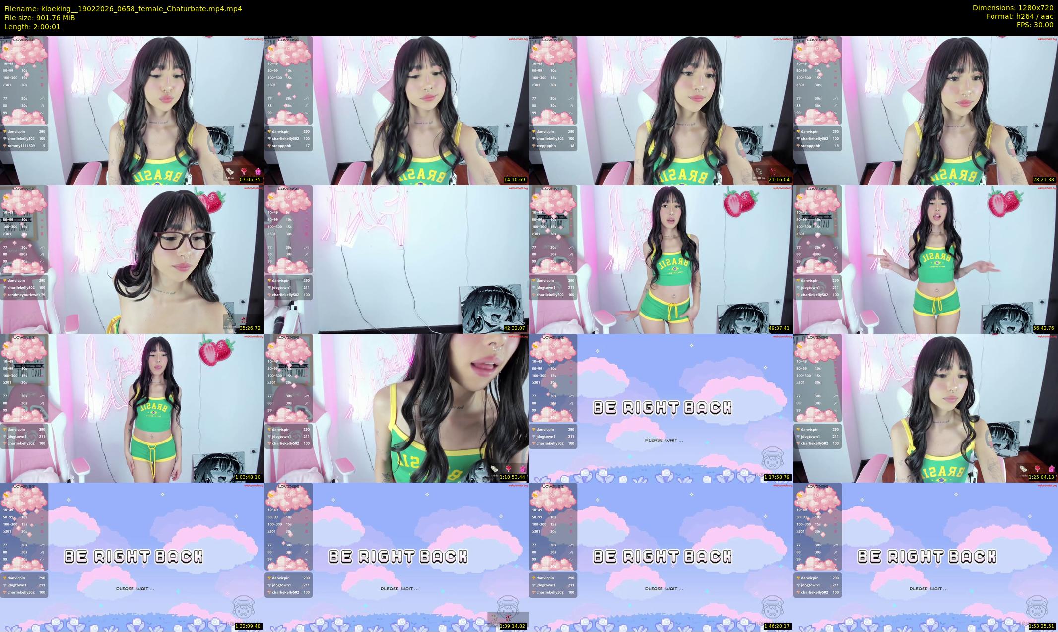kloeking_ — 121 minute Chaturbate female cam show recording, 720p, Feb 19, 2026