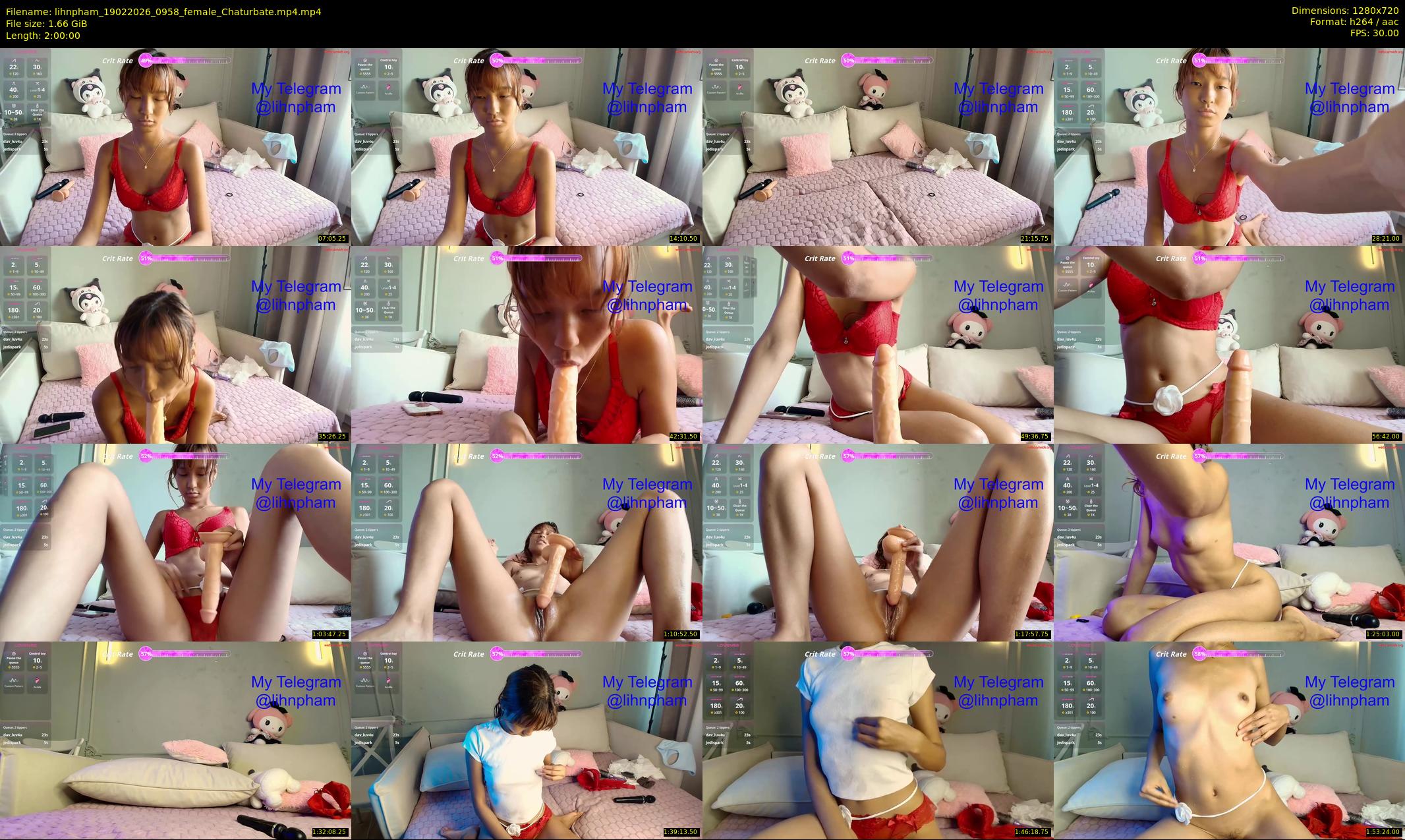 lihnpham — 120 minute Chaturbate female cam show recording, 720p, Feb 19, 2026